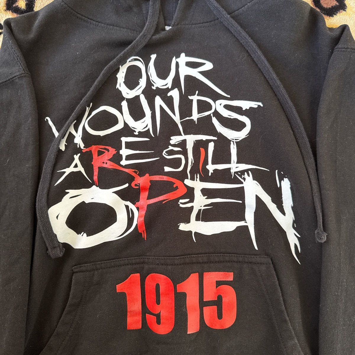 Vintage our wounds aRe stIll oPen 1915 hoodie Size US M / EU 48-50 / 2 - 2 Thumbnail