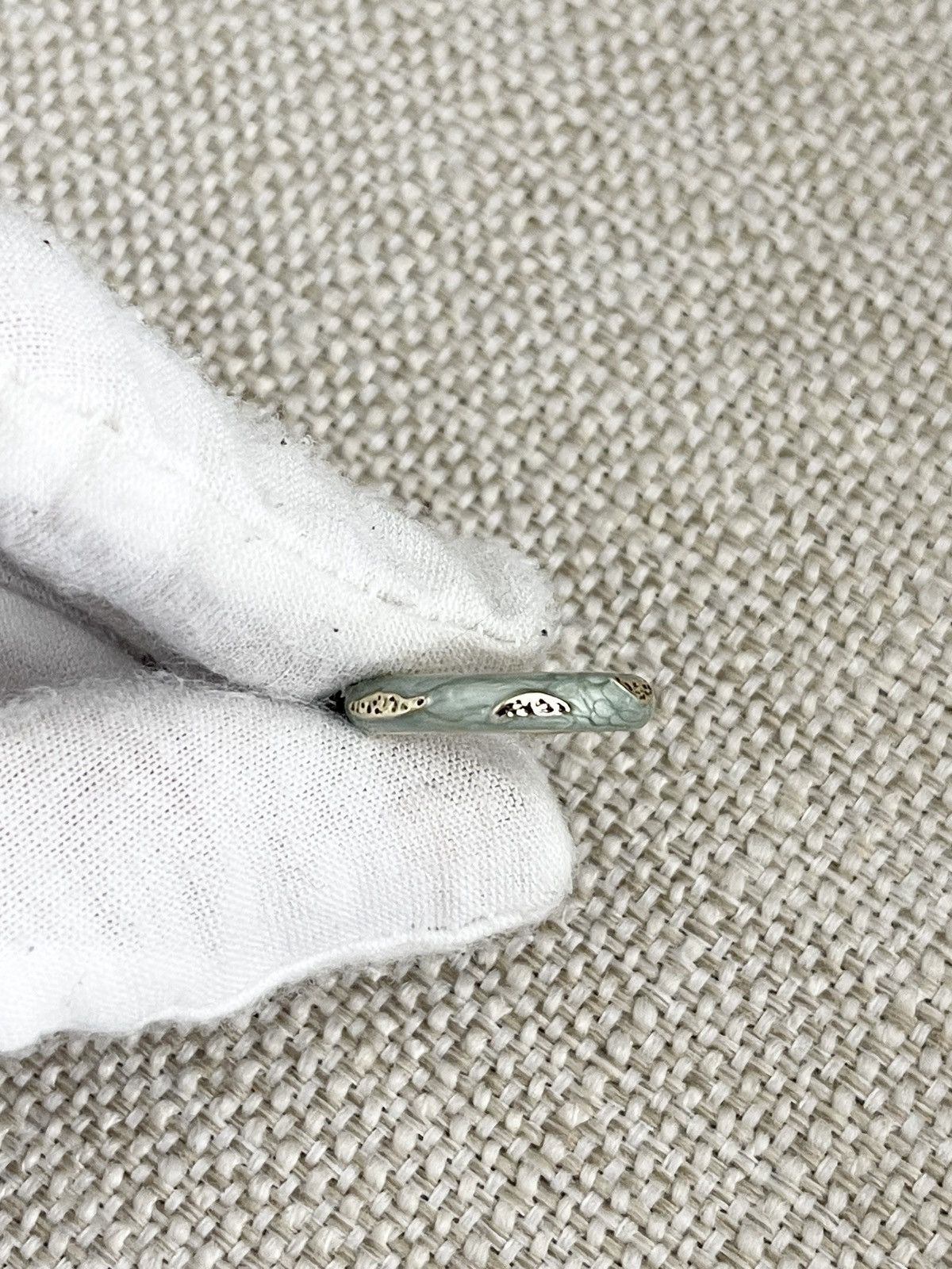 Japanese Brand × Vintage STEAL! Japan Green Goldstone Ring Size ONE SIZE - 4 Thumbnail