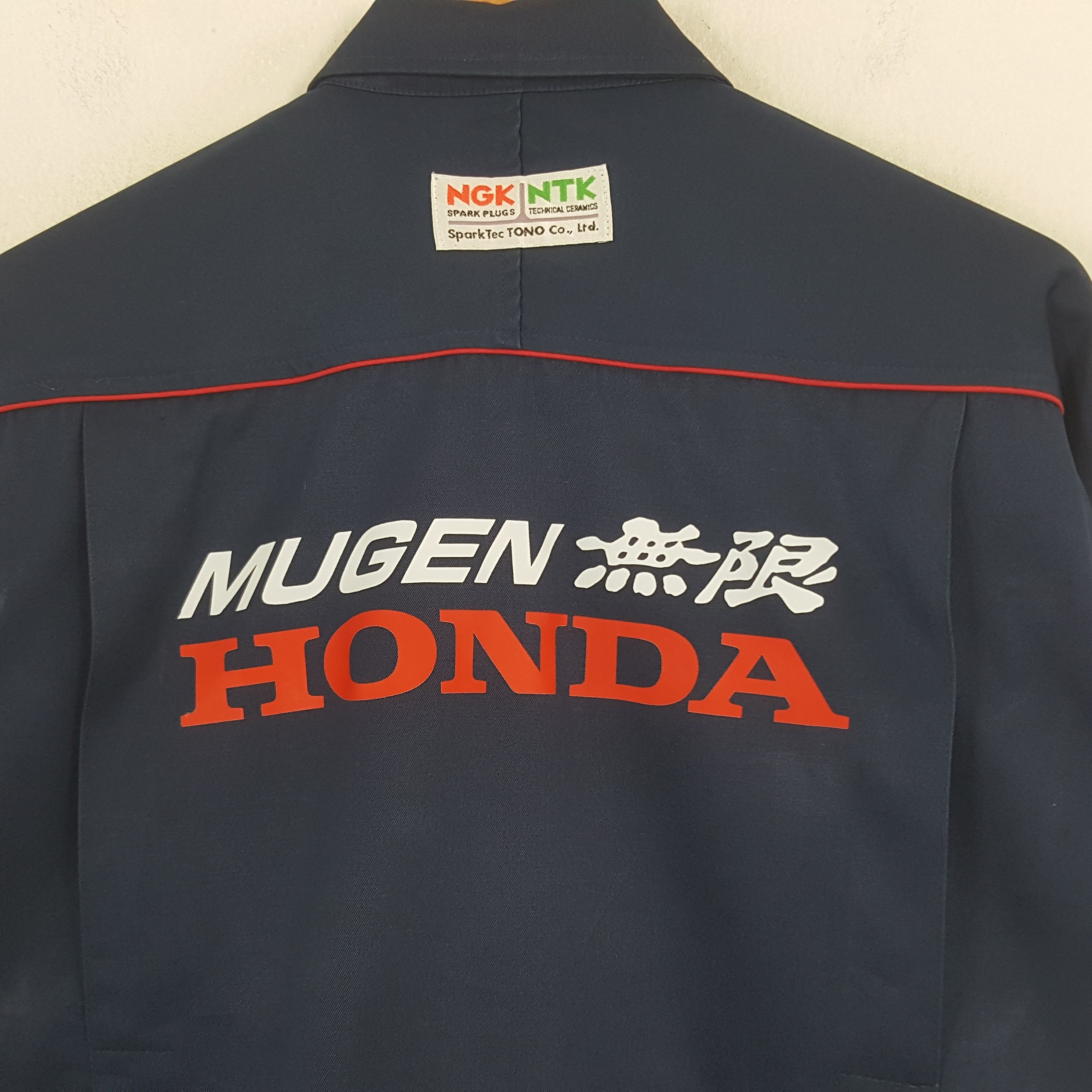 Honda × Vintage Vintage Mugen Honda X NGK Japanese Racing Custom Art Jacket Size US M / EU 48-50 / 2 - 2 Thumbnail