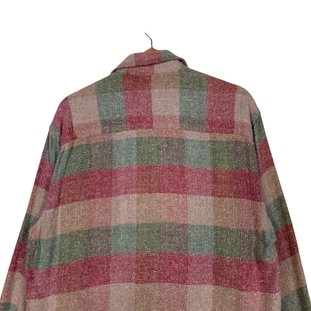 Flannel STEP TECH Checked Tartan Pink Flannel Work Shirt #1674-C74 Size US L / EU 52-54 / 3 - 8 Thumbnail