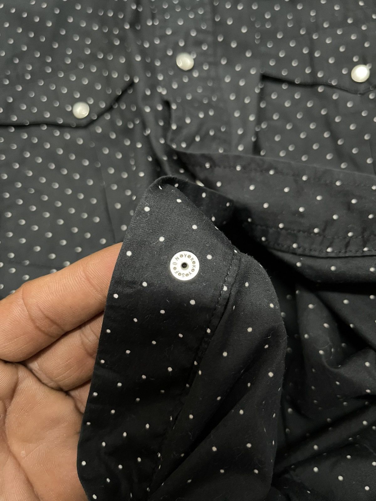 Visvim Visvim Polka dot Button Up Long Sleeve Tshirt (M) Size US M / EU 48-50 / 2 - 18 Thumbnail