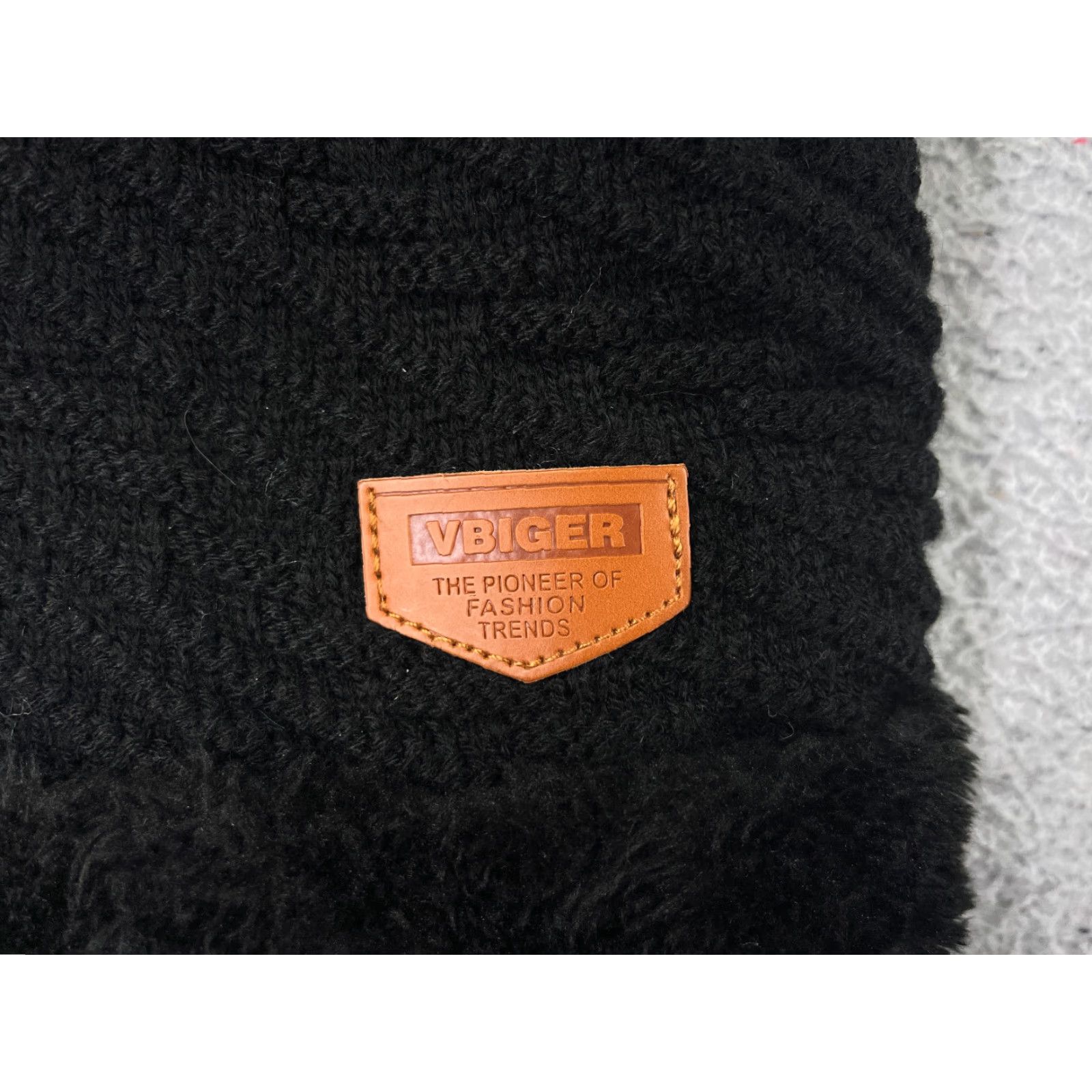 Vintage Vbiger Beanie Toque Womens One Size Knit Black Fur Trim Acrylic Fleece Lined Ski Hat Womens Beanie Toque Knit Black Fur Trim Lined Ski Vbiger Size ONE SIZE - 2 Thumbnail