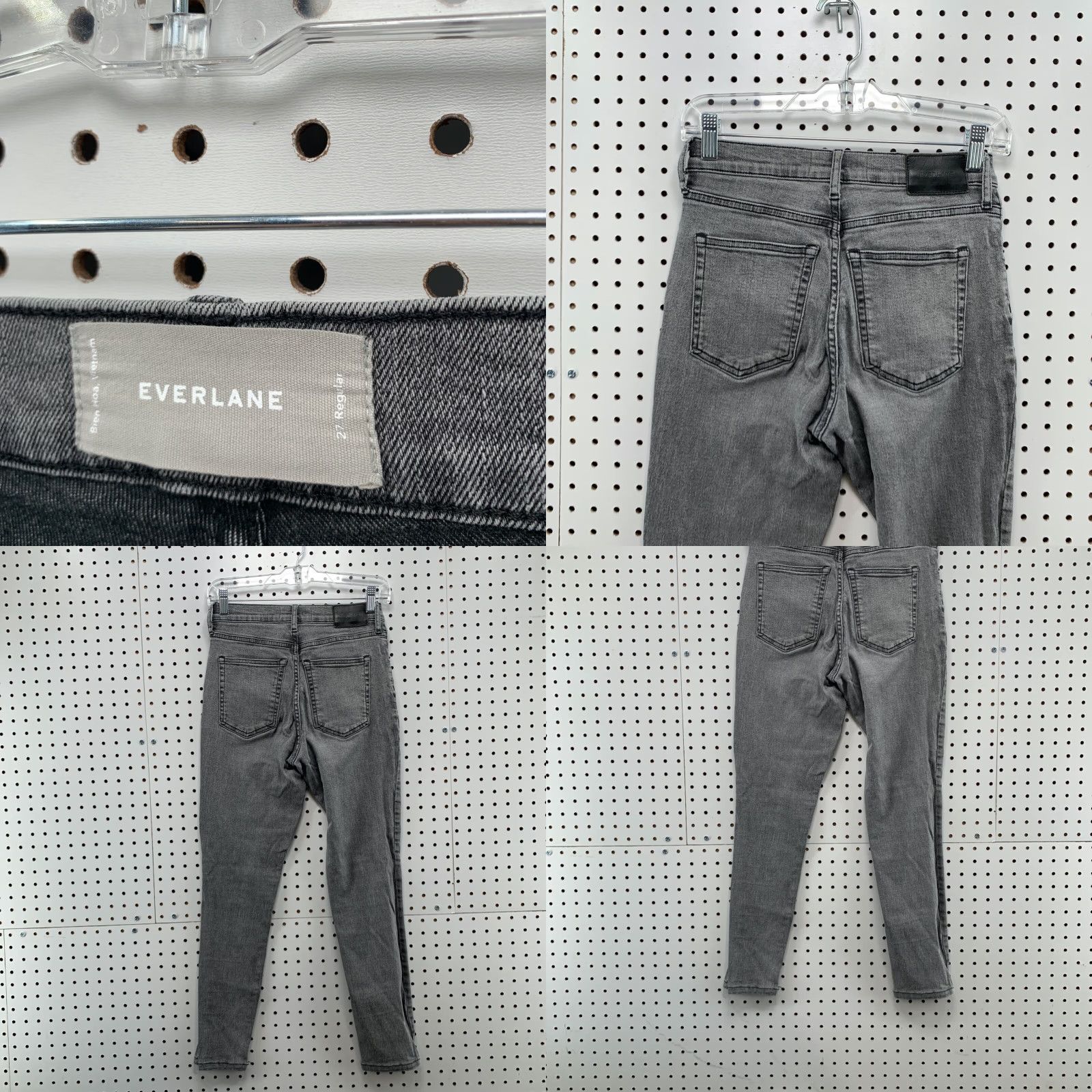Everlane VINTAGE Everlane Mid Rise Skinny Jeans Size 27 Regular Gray Cotton Stretch Women 26x26 Size 27" / US 4 / IT 40 - 8 Thumbnail