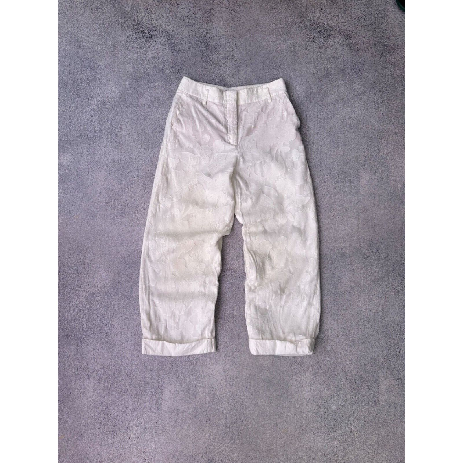 DOROTHEE SCHUMACHER VTG Dorothee Schumacher Floral White Wide Leg Woman Pants Size 26" / US 2 / IT 38 - 1 Thumbnail