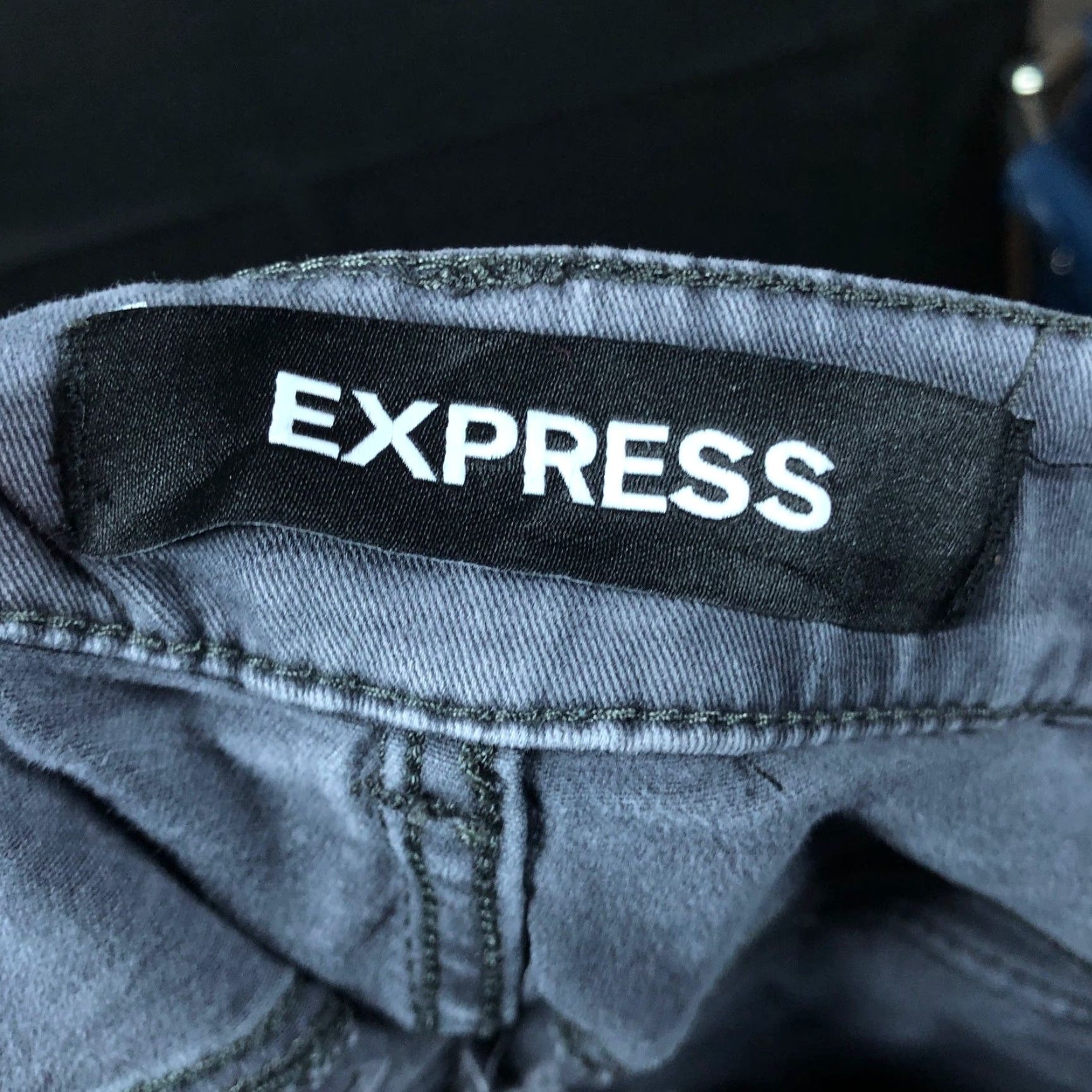 Express Express Womens Pants Black High Button Fly Cargo Joggers Zip Ankle Stretch 2R Size 27" / US 4 / IT 40 - 4 Thumbnail