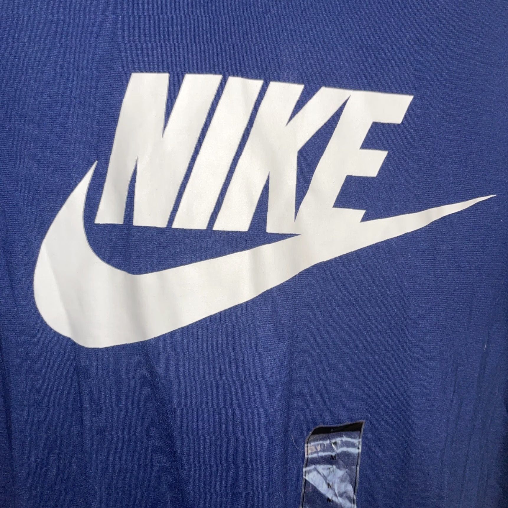 Nike VINTAGE Nike T-Shirt Unisex Adults Short Sleeve Medium Navy Blue 2017 Red Tag NWT Deadstock Sports Star Regular Cotton Blend Womens Mens Size US M / EU 48-50 / 2 - 2 Thumbnail
