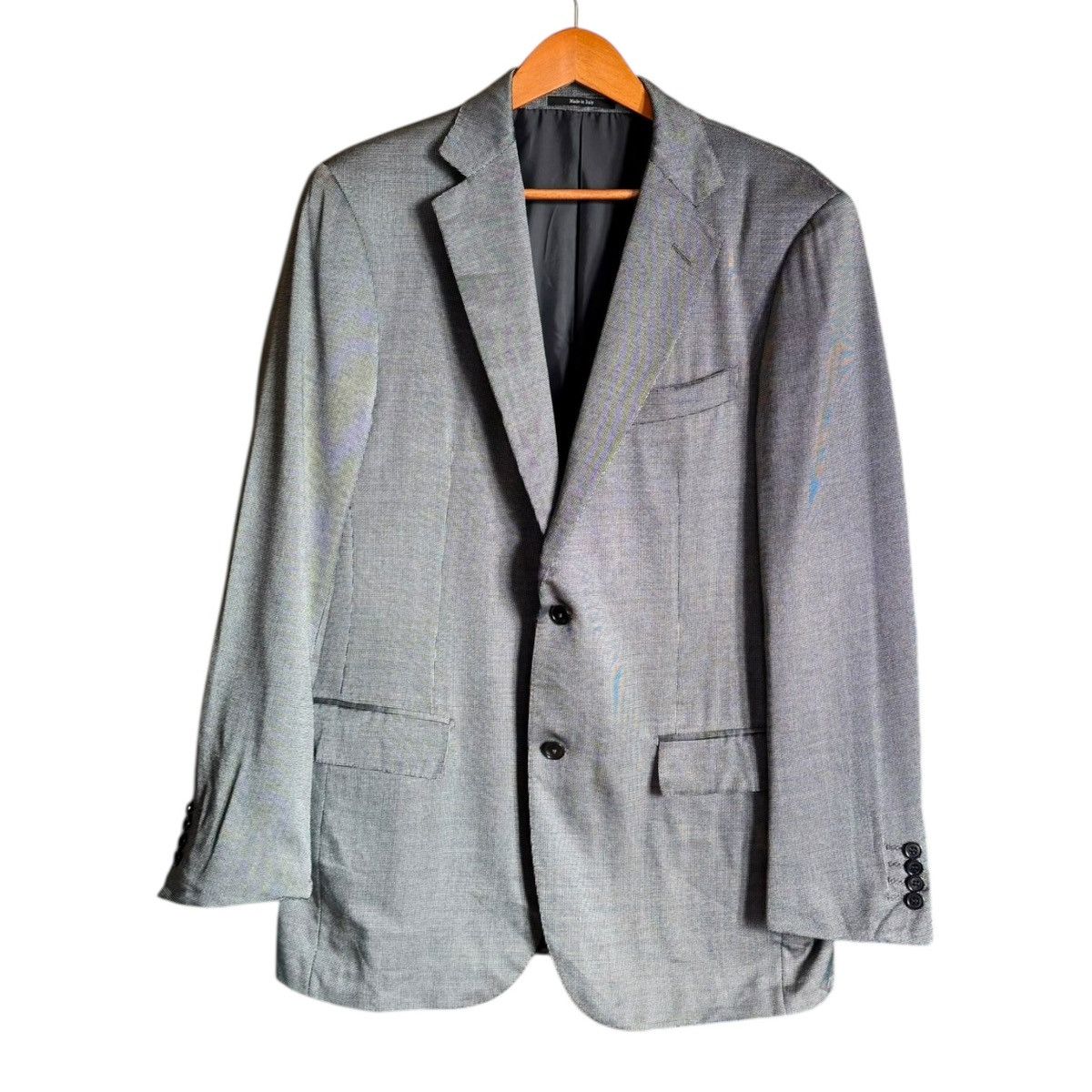 Ermenegildo Zegna Ermenegildo Zegna Silk Wool Birdseye Blazer 50R Size 50R - 1 Thumbnail