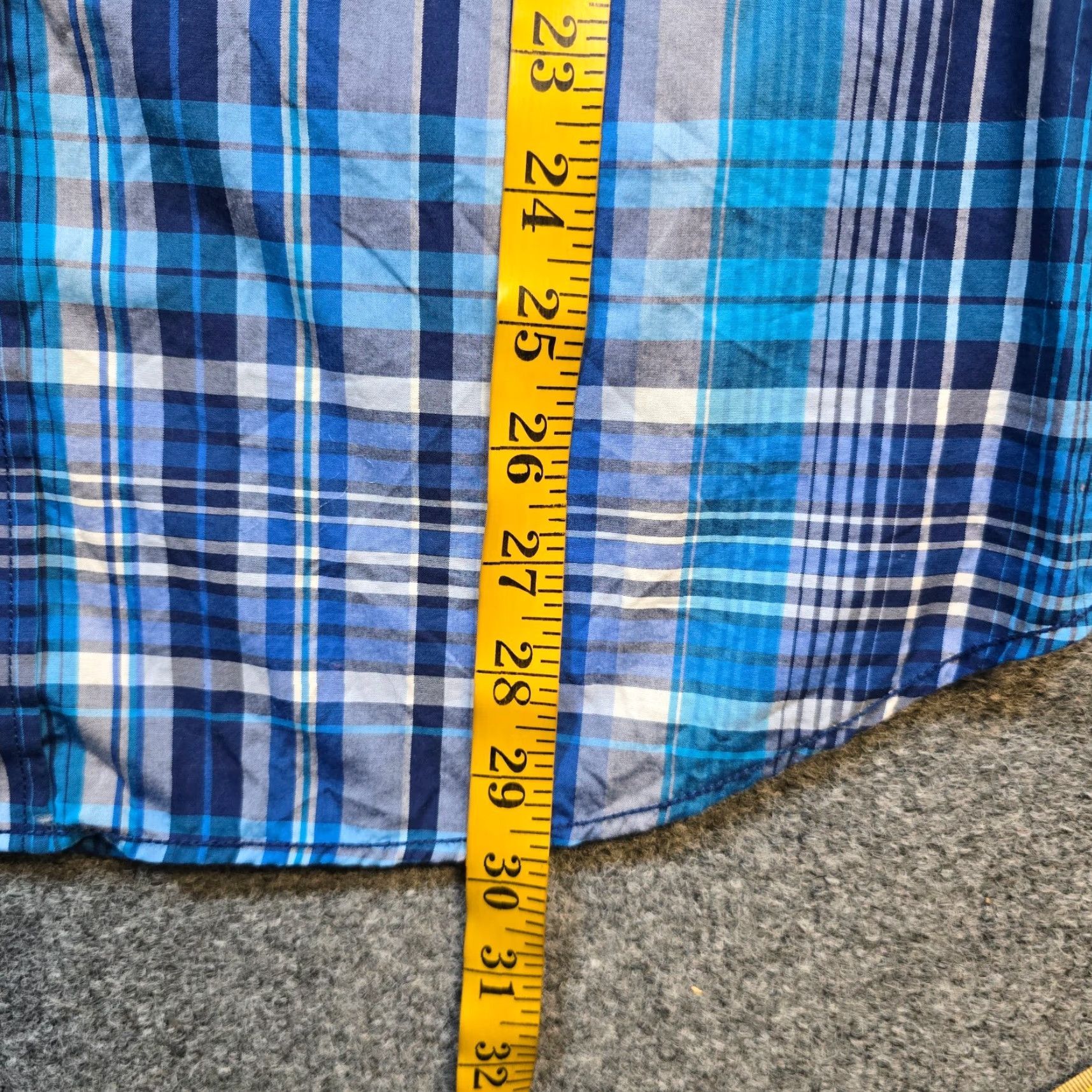 BUGATCHI Bugatchi Shirt Mens Medium Blue Plaid Button Long Sleeve Career Classic Shirt Size US M / EU 48-50 / 2 - 7 Thumbnail