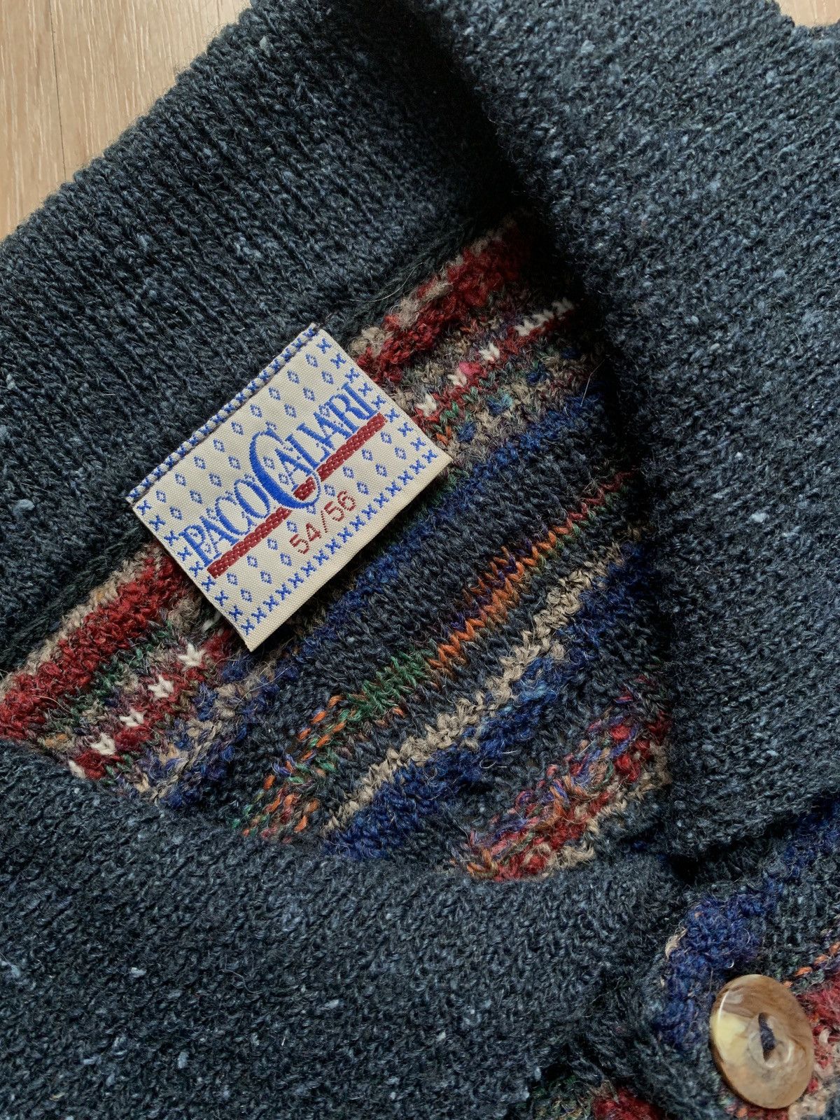 Other VINTAGE PACO CALVARI MULTICOLOUR KNIT SWEATER RARW Size US L / EU 52-54 / 3 - 2 Thumbnail