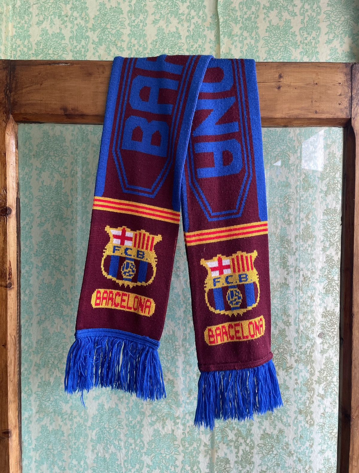 Other Vintage FC Barcelona Football Soccer Scarf Size ONE SIZE - 1 Thumbnail