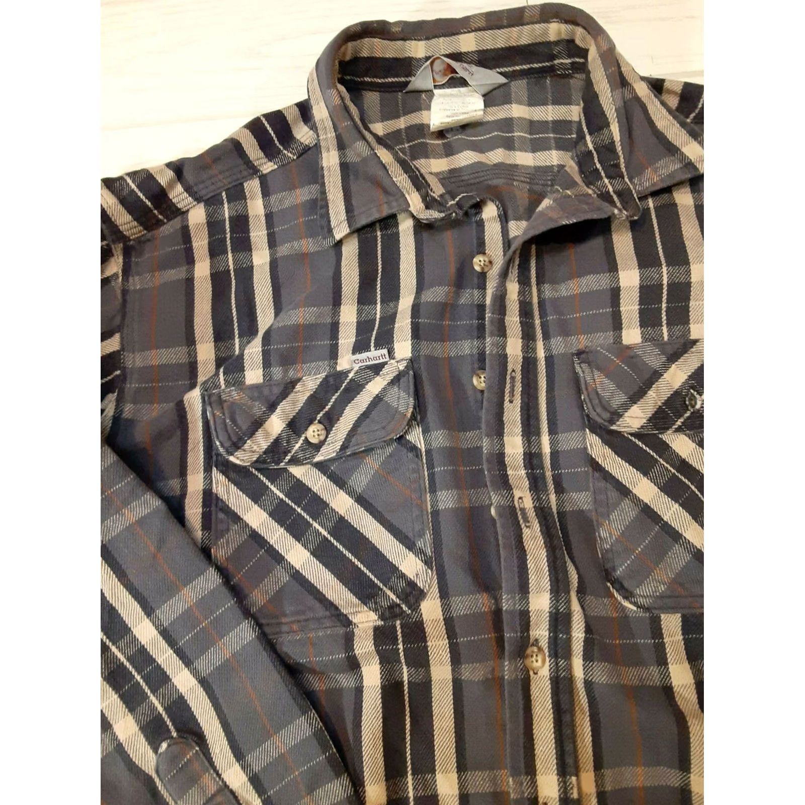 Carhartt VINTAGE Carhartt Rugged Outdoor Wear Flannel Shirt 2XL Blue Plaid USA 90s Mens Size US XXL / EU 58 / 5 - 7 Thumbnail