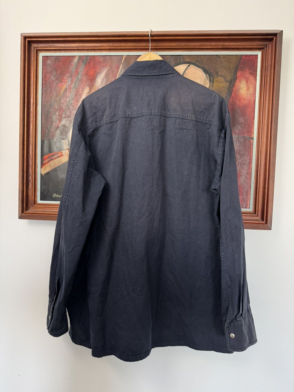 Valentino Vintage VALENTINO Jeans Overshirt Luxury Button Up Washed Size US L / EU 52-54 / 3 - 2 Thumbnail