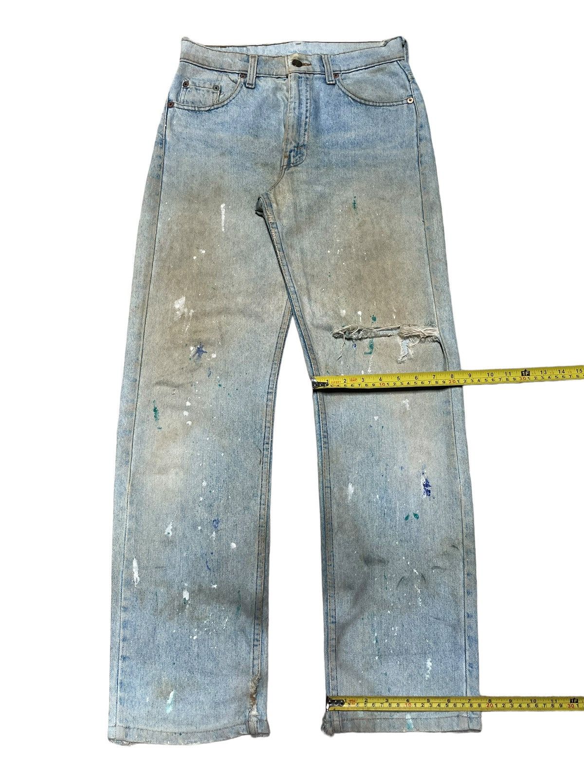 Levi's Vintage 80s Levi’s Paint Splattered Dirtied Wash Ripped Jean Size US 30 / EU 46 - 19 Thumbnail
