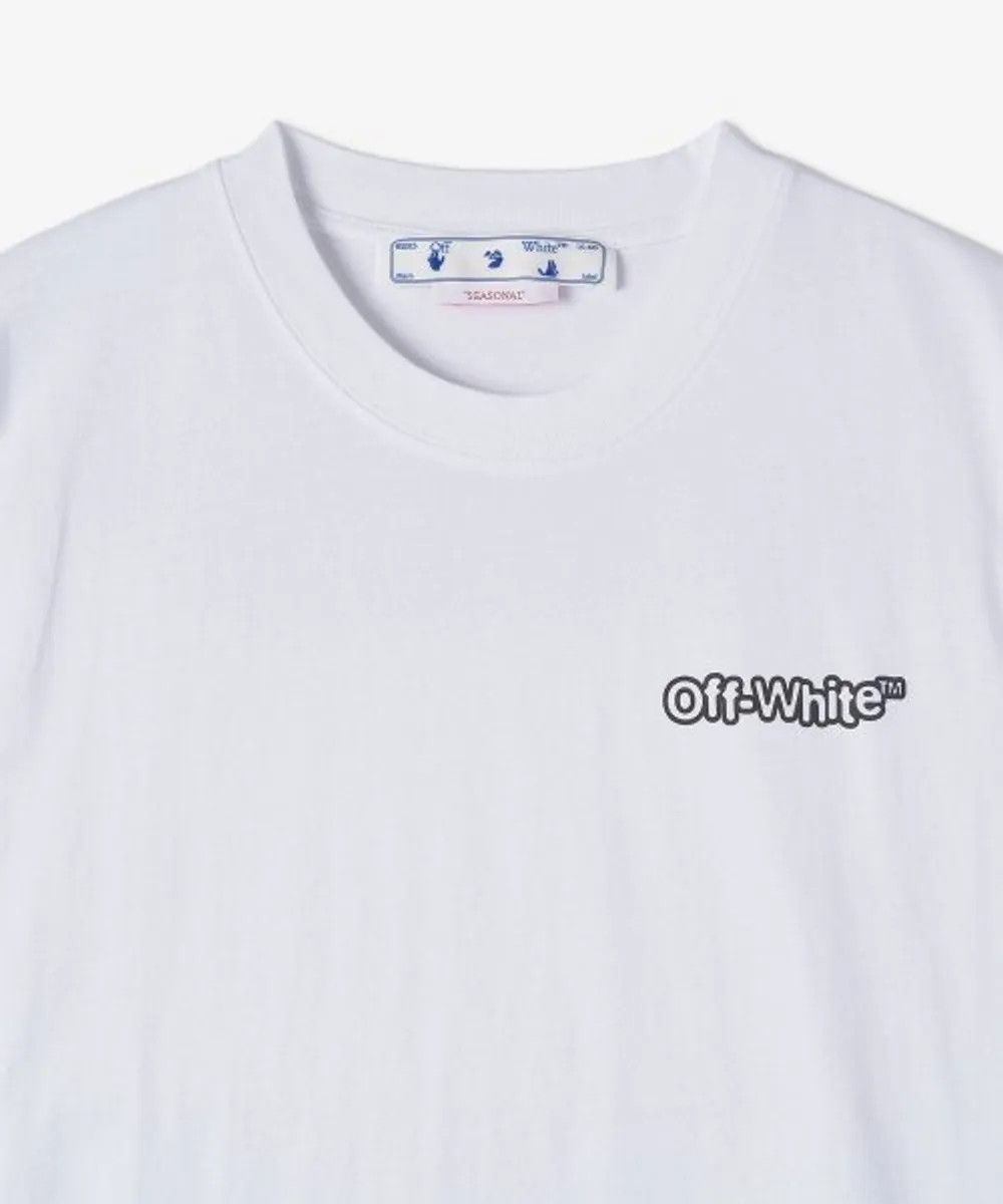 Off-White o1gr1nt0125 Ff Blur Slim S/S T-Shirt in White Size XS / US 0-2 / IT 36-38 - 3 Thumbnail
