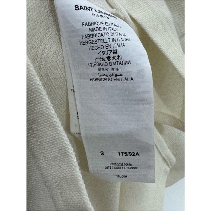 Saint Laurent Paris Saint Laurent Cassandre Polo Shirt Natural White Men’s Small Size US S / EU 44-46 / 1 - 4 Thumbnail