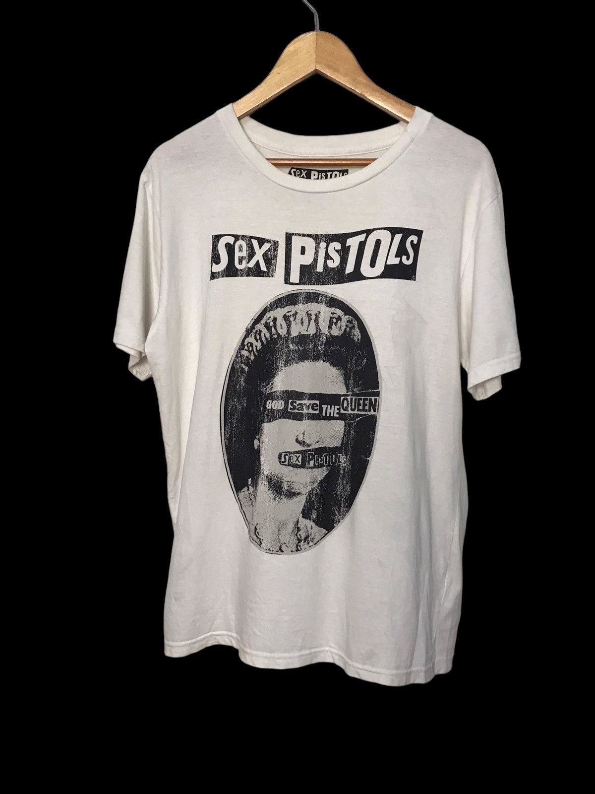 image of Band Tees x Vintage Sex Pistol Band Tshirt 2019 in White, Men's (Size Medium)