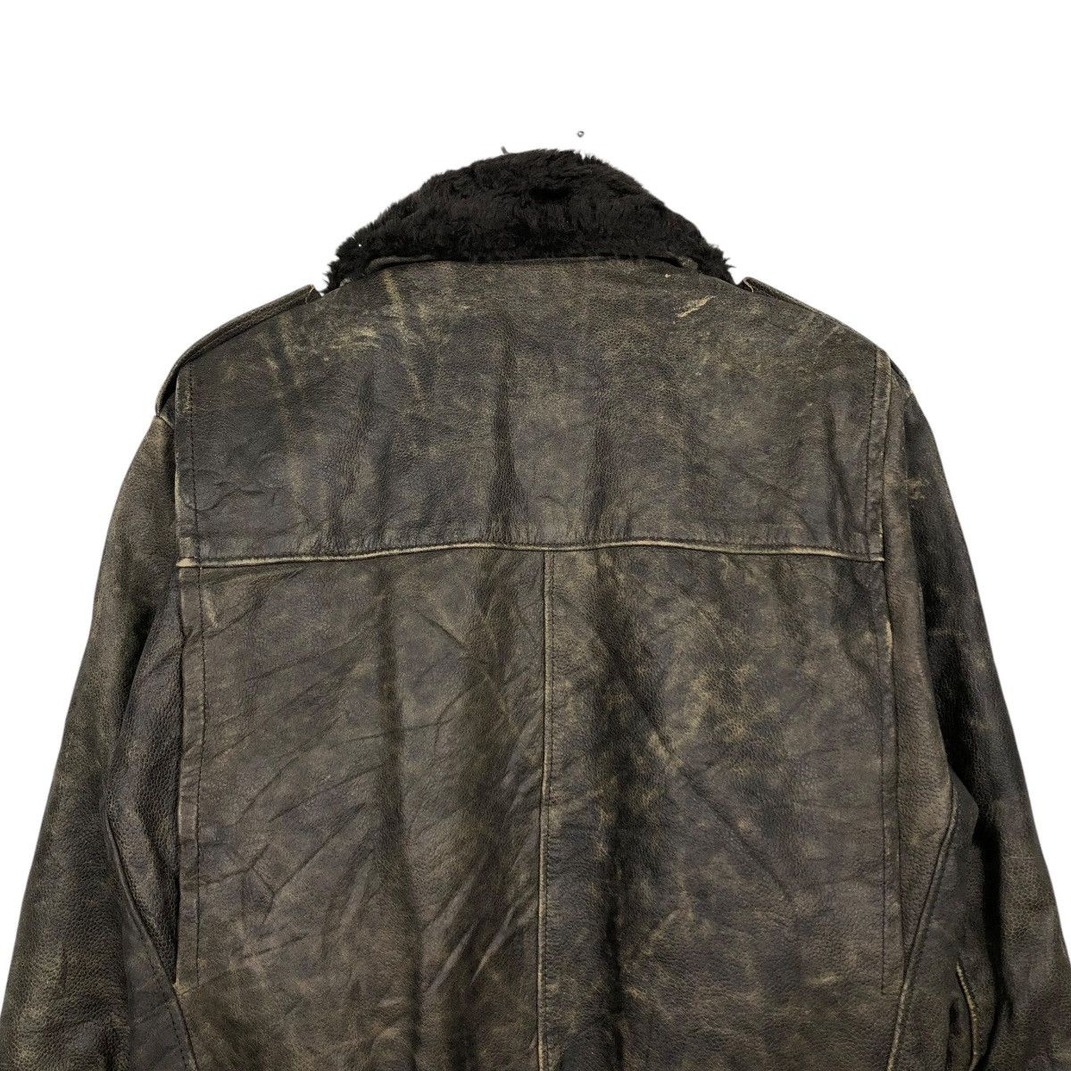 Vintage 🔥VINTAGE LEATHER JACKET BROOKS CRAFTED WITH PRIDE USA Size US M / EU 48-50 / 2 - 11 Thumbnail