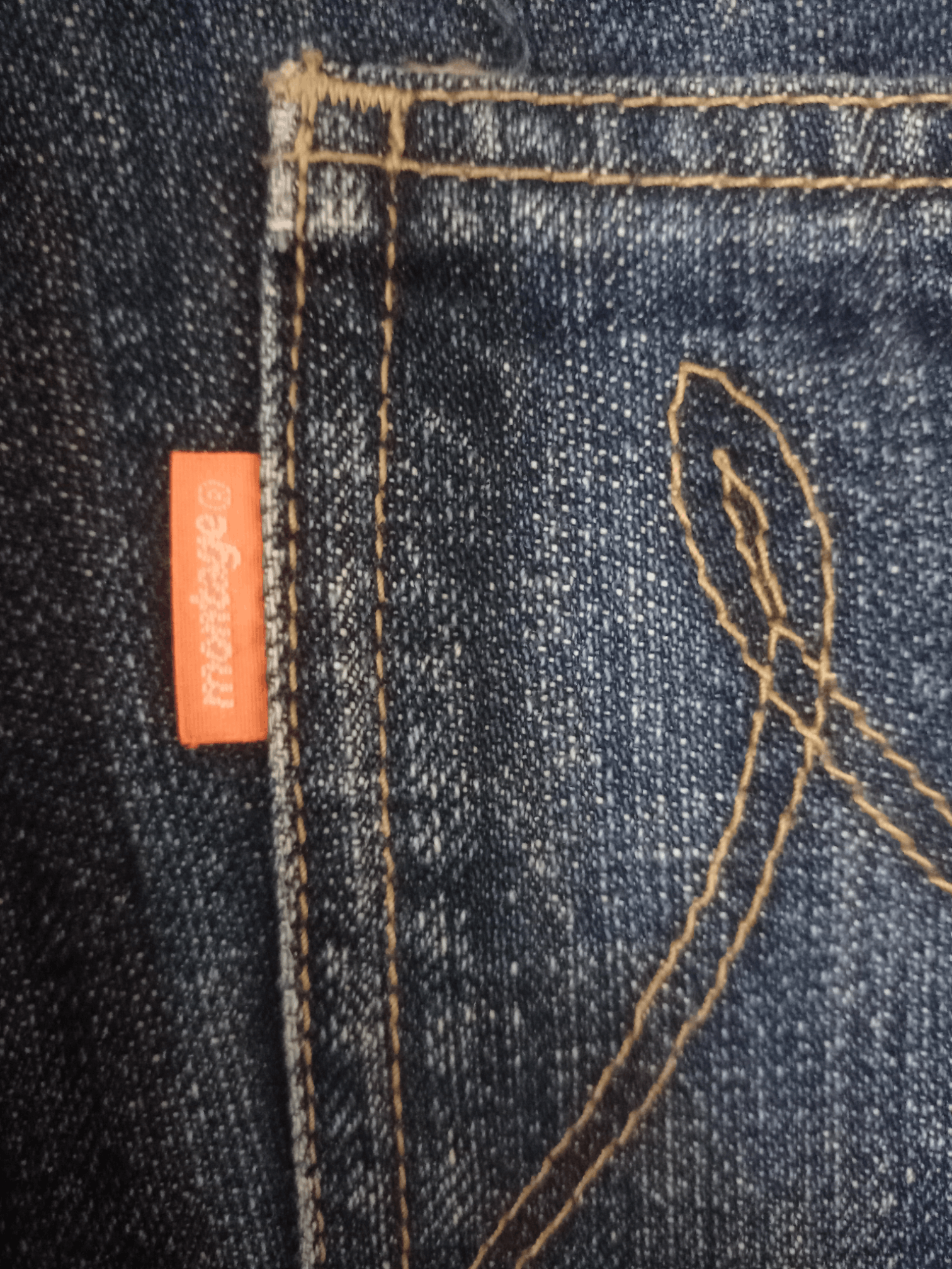 Japanese Brand Vintage MONTAGE DENIM CROWD Baggy Carpenter Denim Pants Size US 29 - 9 Thumbnail