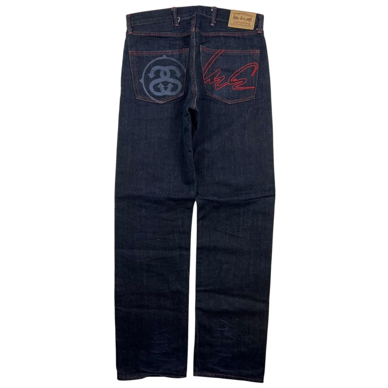Stussy Vintage 2000s Stussy Rough Rugged Denim Comic Jeans Waist