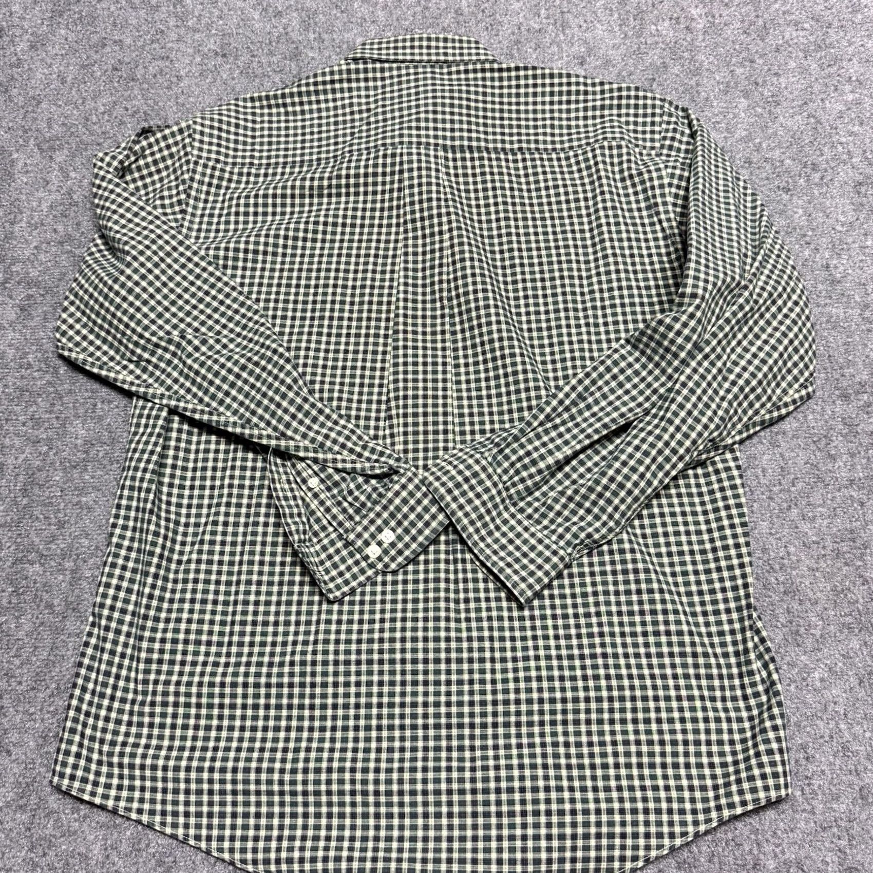 Brooks Brothers VINTAGE Brooks Brothers Shirt Mens M Green Plaid Long Sleeve Button-Up Pocket USA Size 40R - 4 Thumbnail