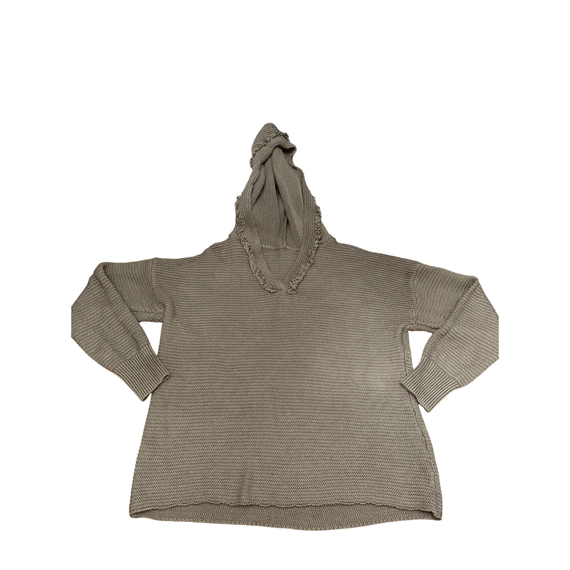 Other CCC Long Sleeve Hoodie Ribbed Cozy Gray Knit Pullover Sweate Size L / US 10 / IT 46 - 9 Thumbnail