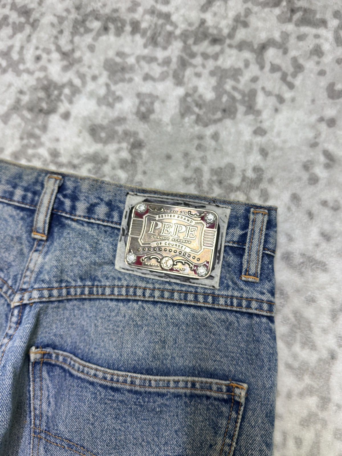Pepe Jeans Vintage PePe Classic Stone Wash Baggy Loose Streetwear Denim Size US 30 / EU 46 - 15 Thumbnail
