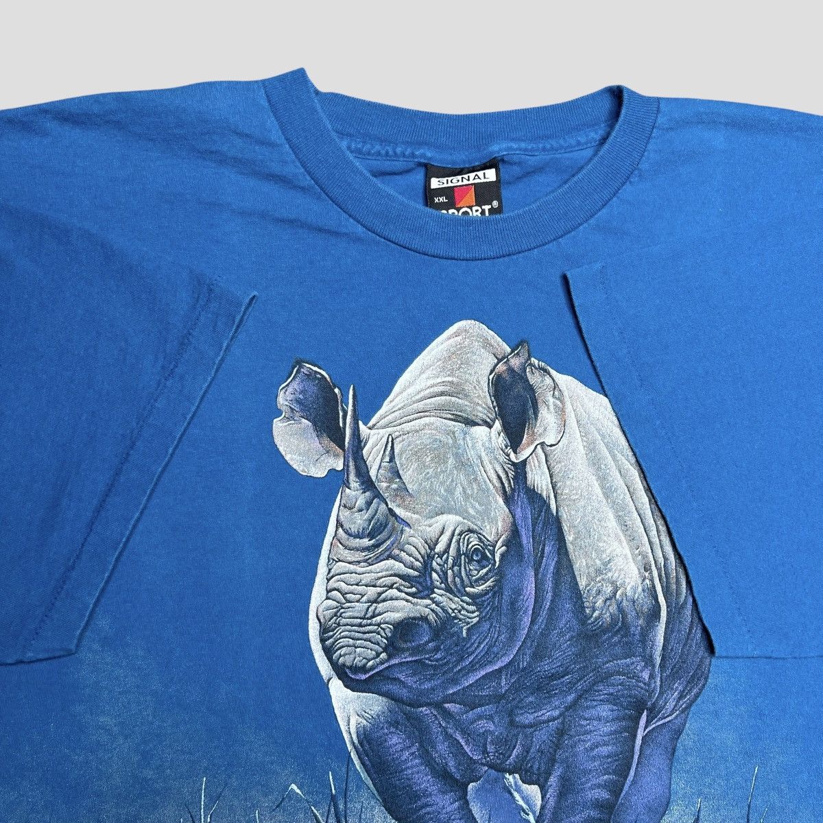 Habitat × Vintage Vintage 1990s Rhino Habitat Double Sided Nature Graphic Tee Size US XXL / EU 58 / 5 - 3 Thumbnail