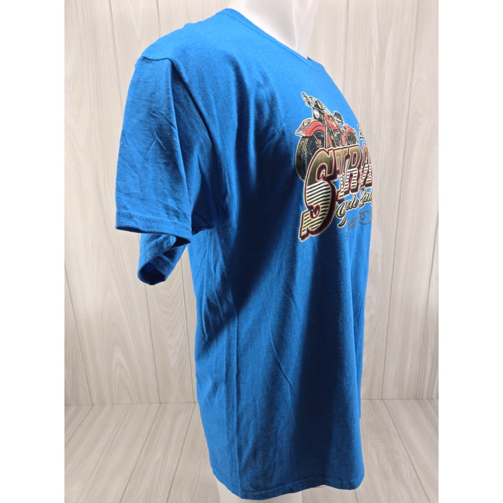 Fruit Of The Loom Sturgis 2021 Motorcycle Rally Blue Shirt Men’s Large 81st Graphic Print Cotton T-Shirt Size US L / EU 52-54 / 3 - 6 Thumbnail