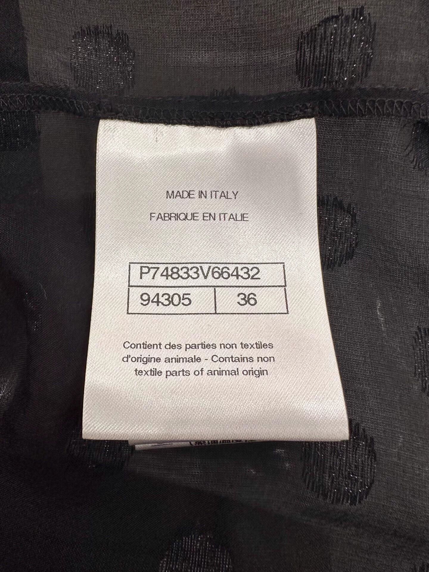 Chanel Chanel CC Polka Dot Black Iridescent Cutout Shirt Jacket Size XS / US 0-2 / IT 36-38 - 7 Thumbnail