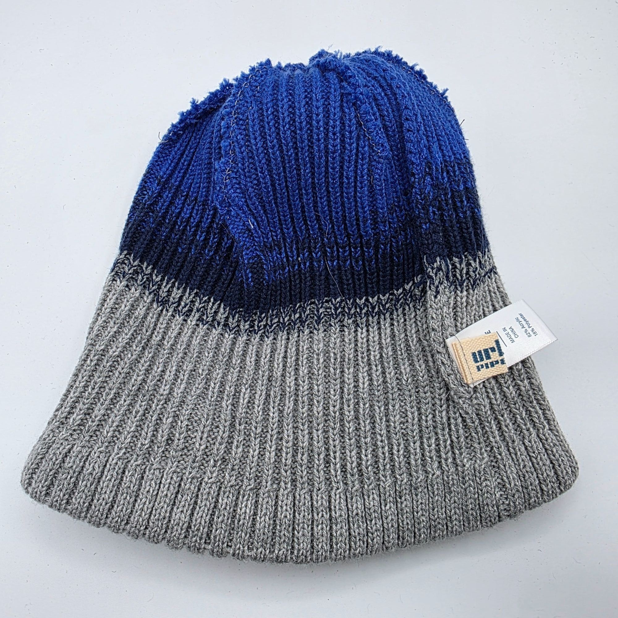 Urban Outfitters Urban Outfitters Blue Gray Pom Beanie Ribbed Knit One Size W Size ONE SIZE - 3 Thumbnail