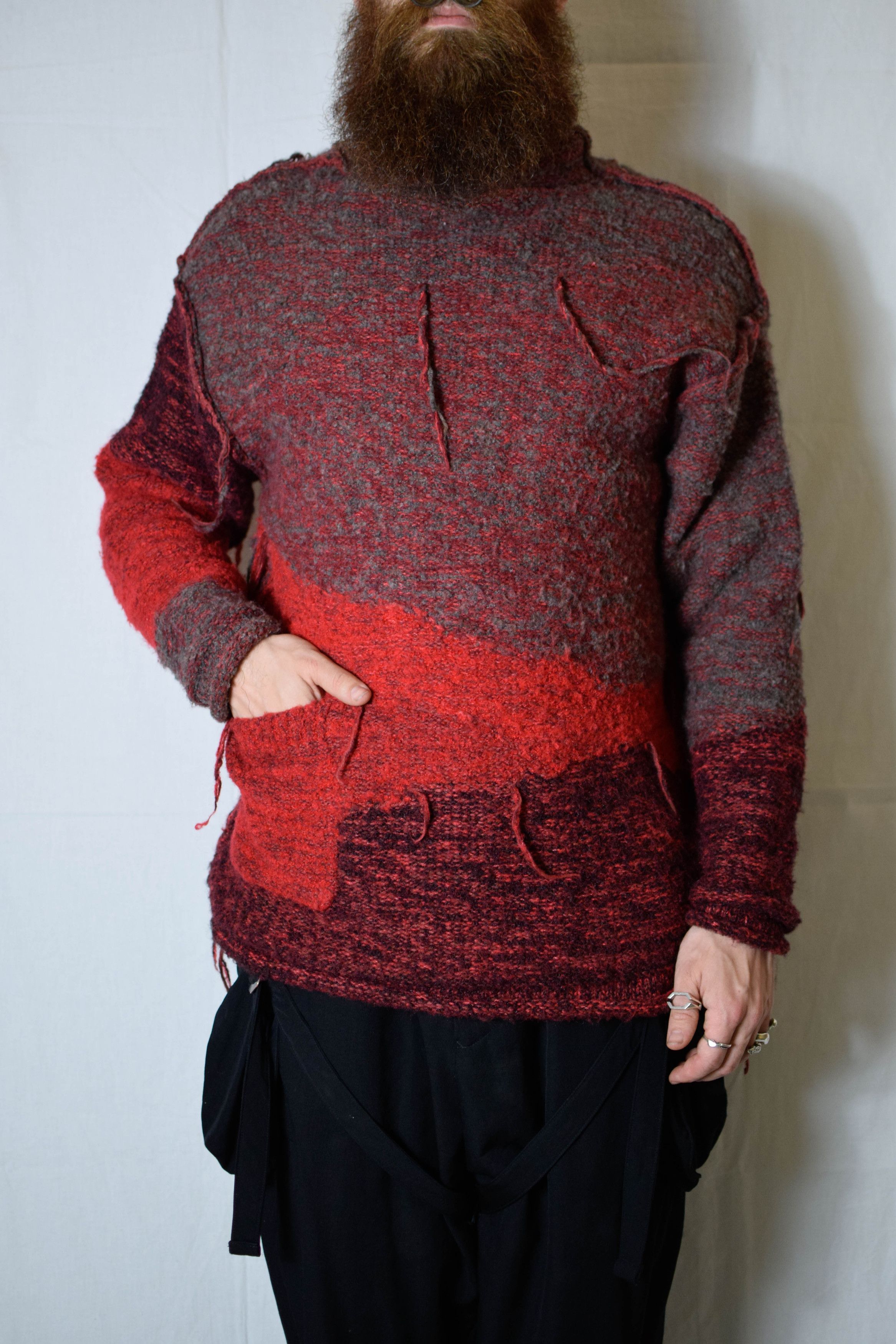 The Viridi-anne The Viridi-Anne AW23 Reversible Grunge Sweater - VI-3652-07 Size US L / EU 52-54 / 3 - 4 Thumbnail