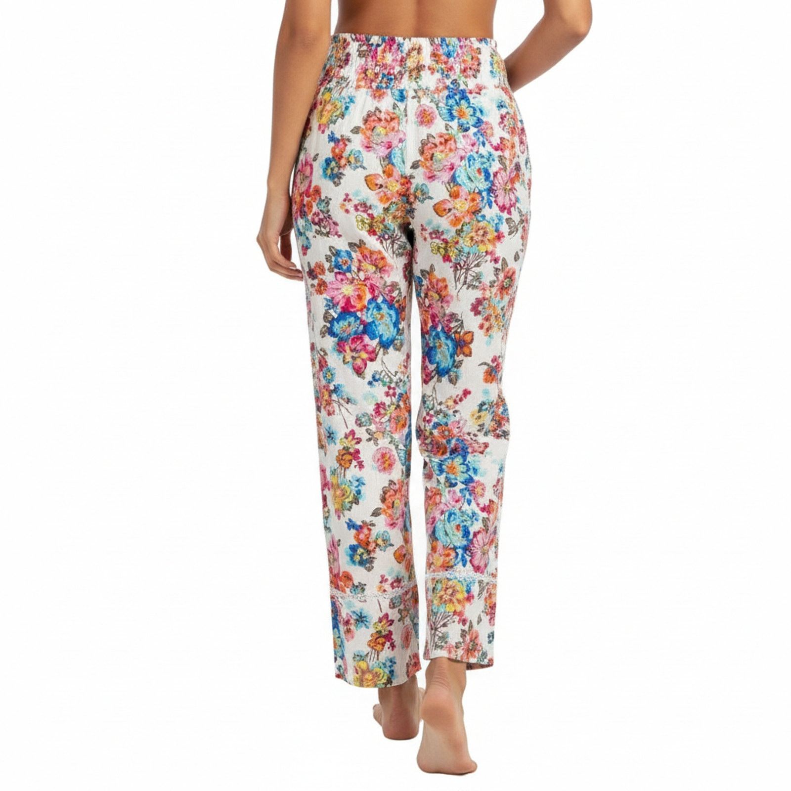 Vera Bradley Vera Bradley Wide Leg Floral Print Palazzo Pants, M Size 29" - 7 Thumbnail