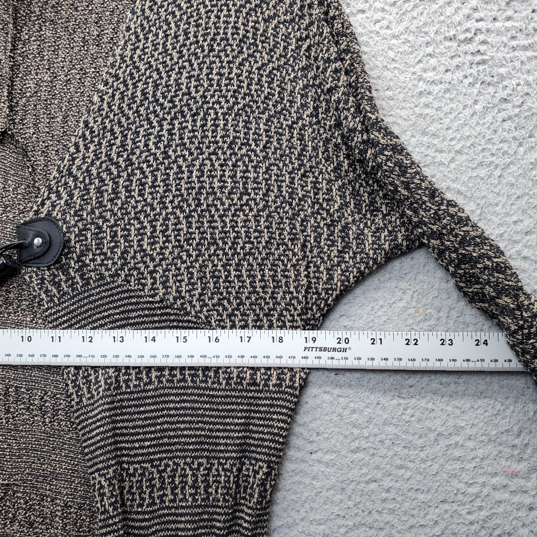 Vintage Cal Style Duster Cardigan Womens XL Multi Crochet Knitted 3/4 Sleeve Front Toggle Office Casual Knit Open Cardigan Size XL / US 12-14 / IT 48-50 - 7 Thumbnail