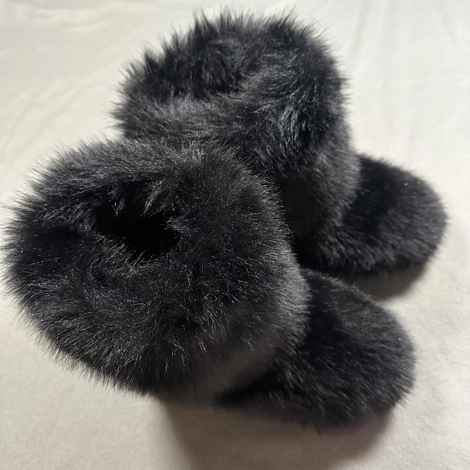 Other Women's Fur Boots Black Y2K Size US 9 / IT 39 - 2 Thumbnail