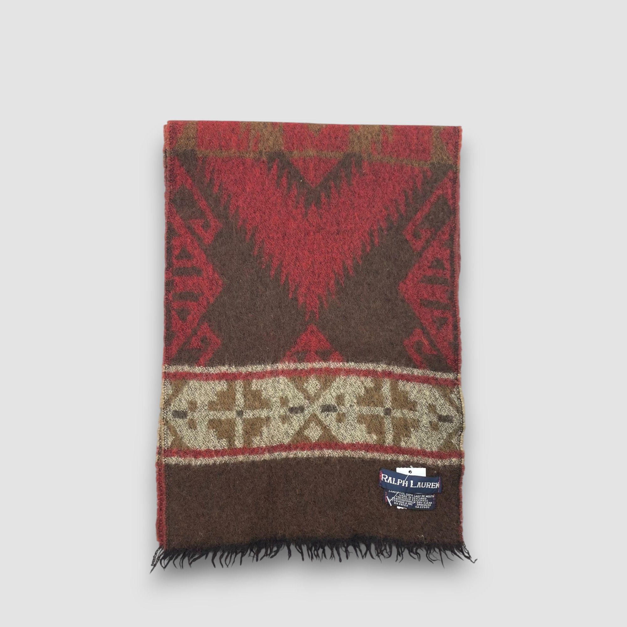 Ralph Lauren Vintage Ralph Lauren Scarf Muffler Wool Aztec Navajo Size ONE SIZE - 2 Thumbnail