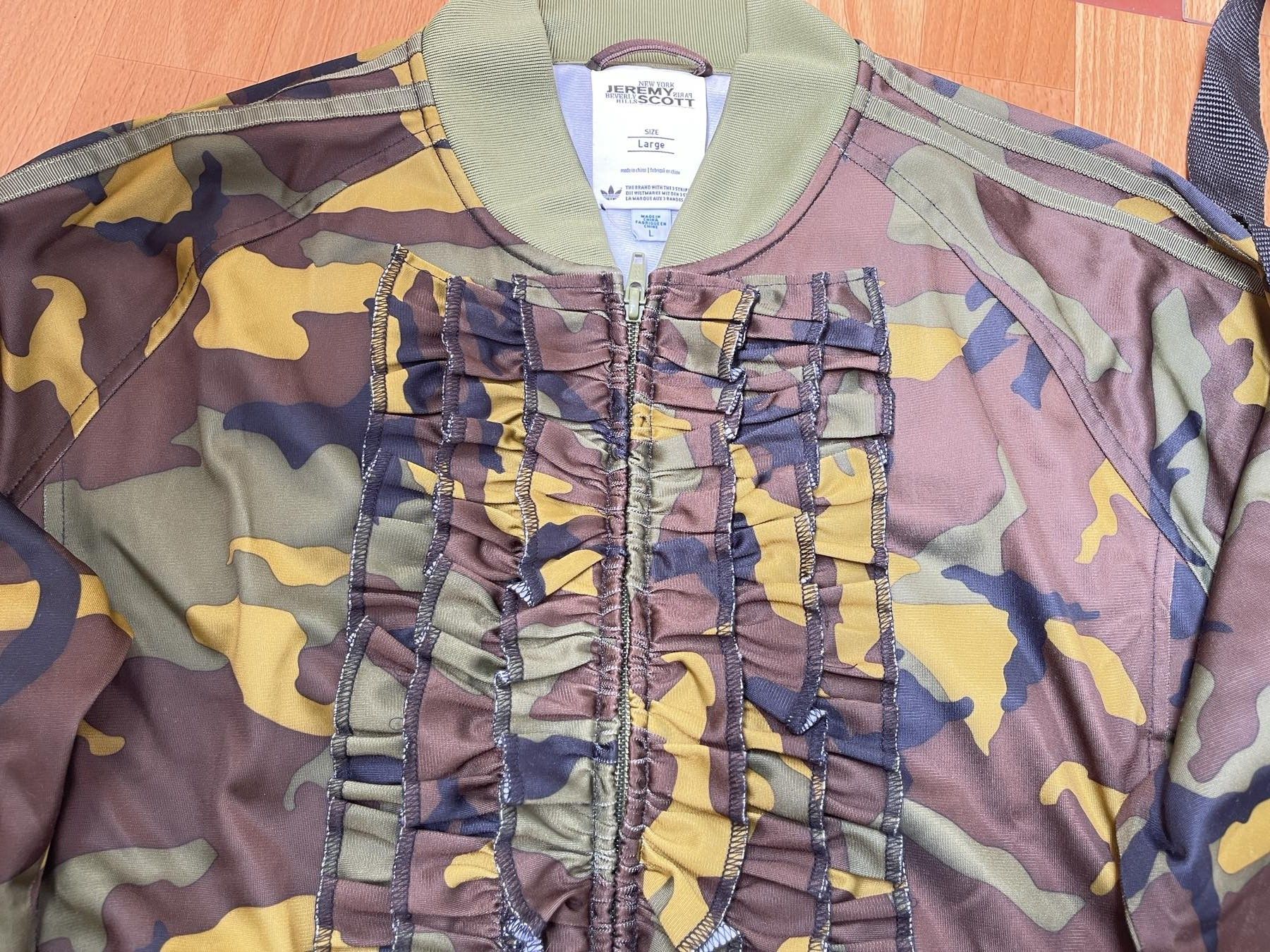 Adidas × Jeremy Scott Adidas Jeremy Scott Tracksuit Camo tuxedo Ruffle Bontage set Size US L / EU 52-54 / 3 - 15 Thumbnail
