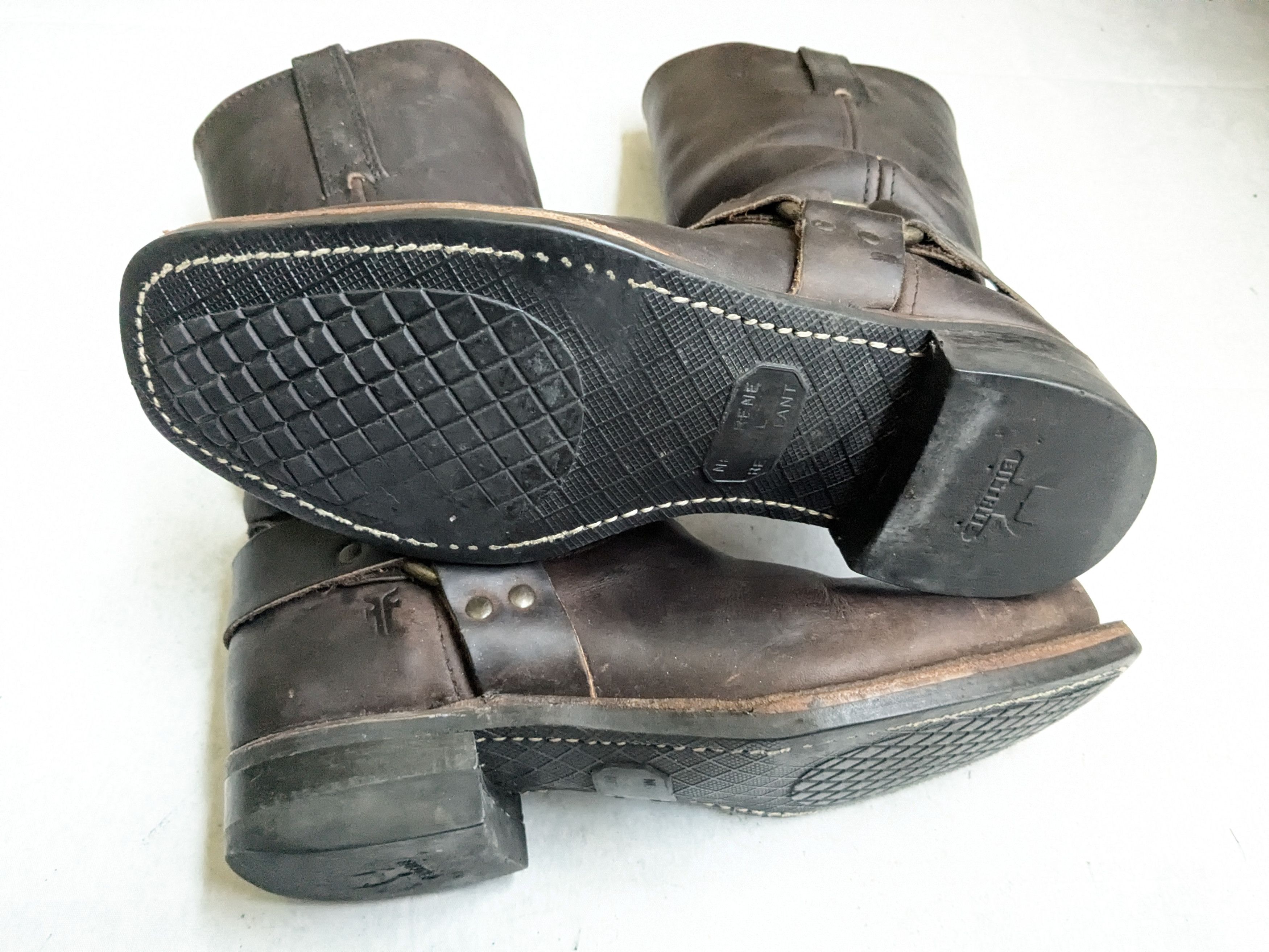 Frye Frye Harness Boots Brown Leather 10 M Size US 10 / EU 43 - 17 Thumbnail