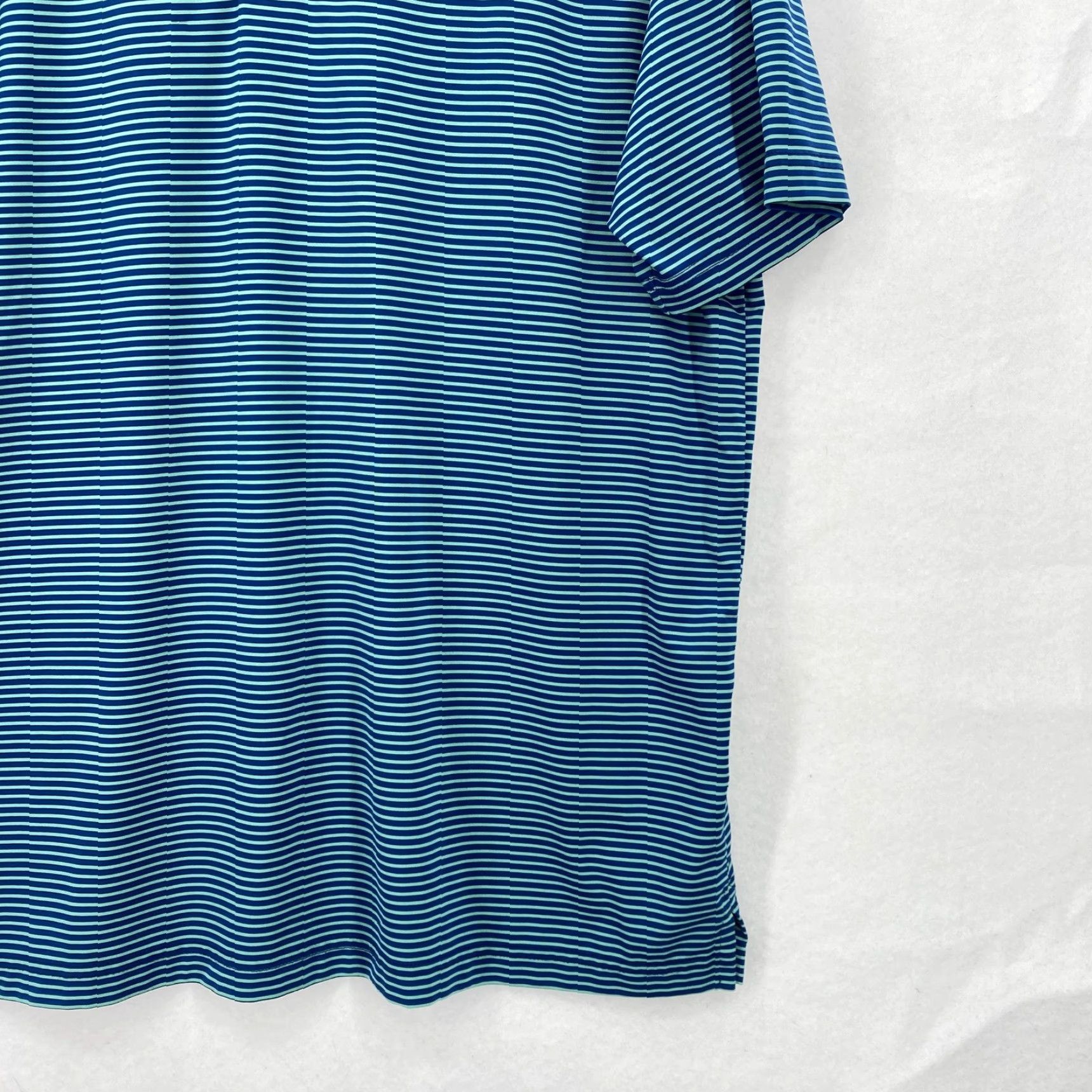 Vineyard Vines Vineyard Vines Performance Polo Shirt Mens XL Blue Striped Golf Stretch Wicking Size US XL / EU 56 / 4 - 3 Thumbnail