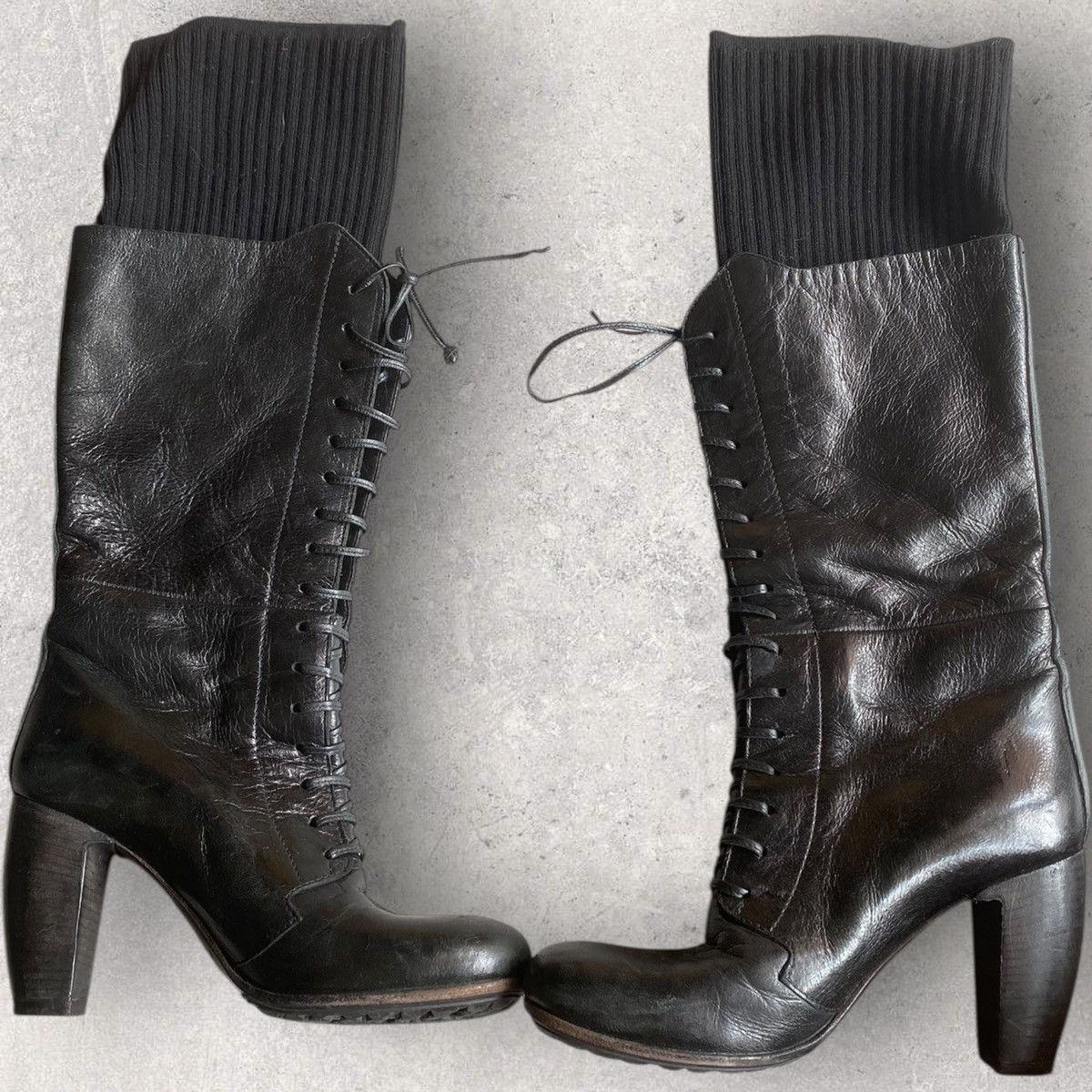 Marsell Sock Heel Shoes Boots in Black, Women's (Size 8)