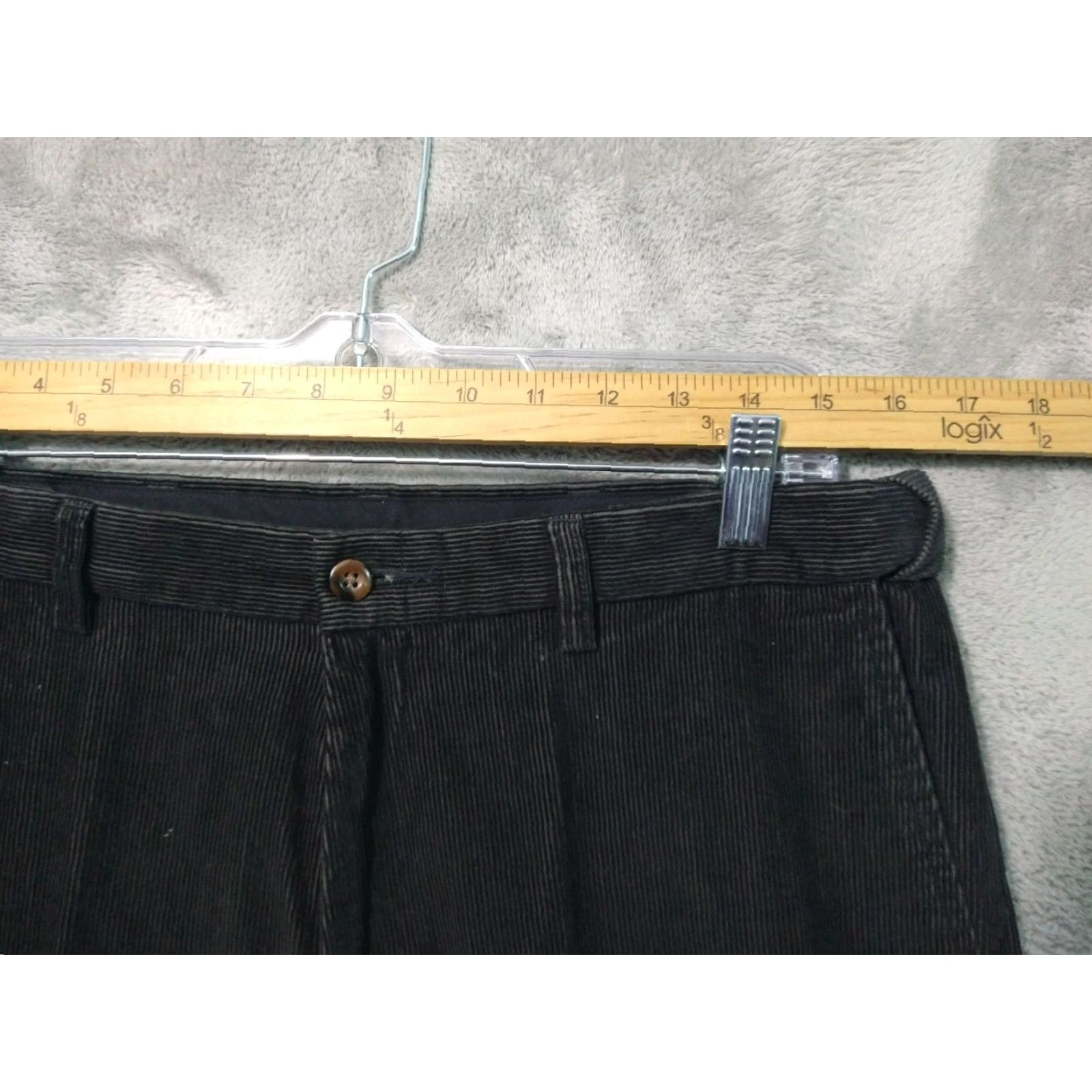 Haggar Haggar Pants Mens 34x30 Black Corduroy Chino Straight Leg Classic Fit Flat Front Pants Mens Regular 34 Black Haggar Classic Fit Corduroy Straight Leg Size US 34 / EU 50 - 3 Thumbnail
