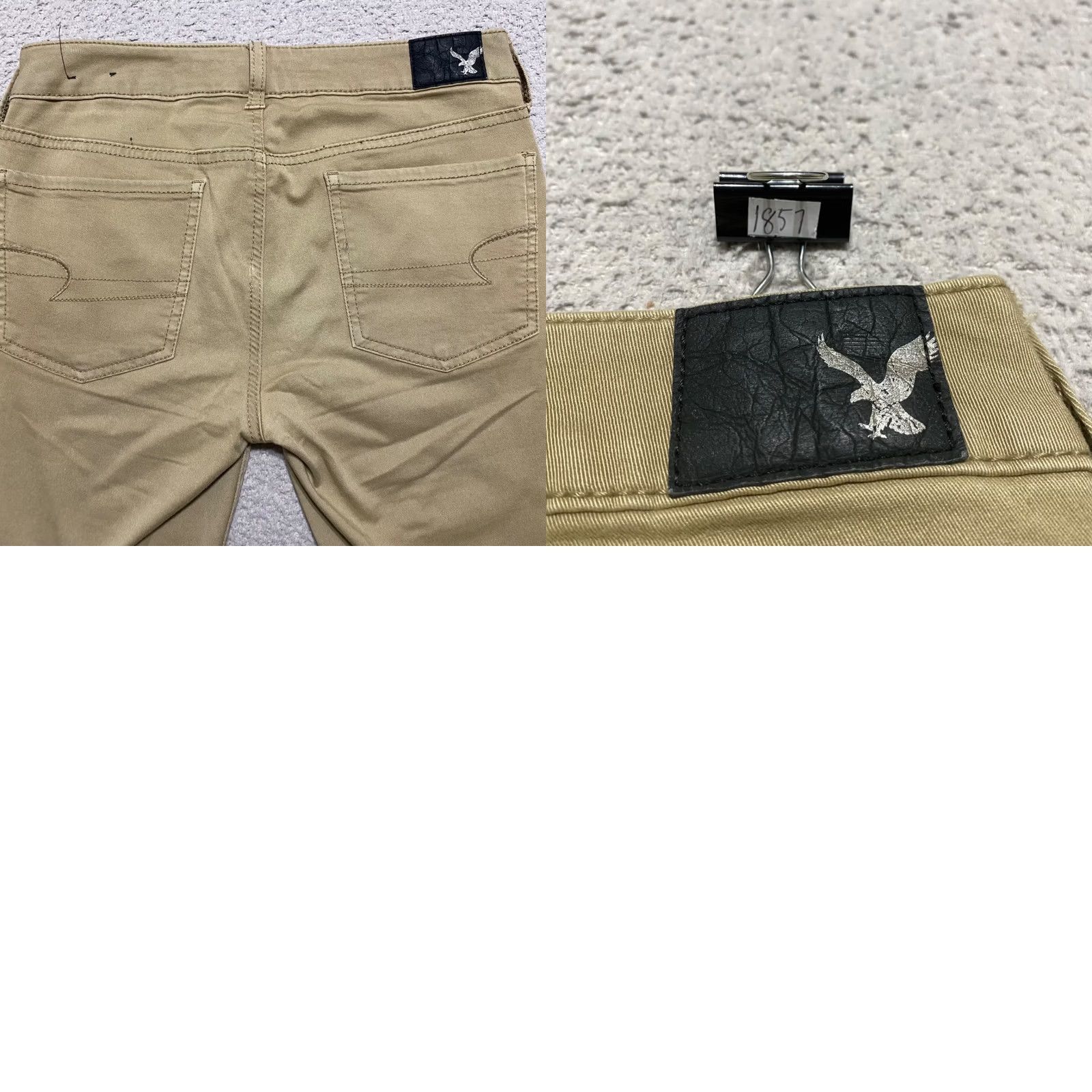 American Eagle Outfitters American Eagle Jeans Womens 6 Tall Beige Medium Wash Low Rise Jegging Stretch Size 28" / US 6 / IT 42 - 9 Thumbnail