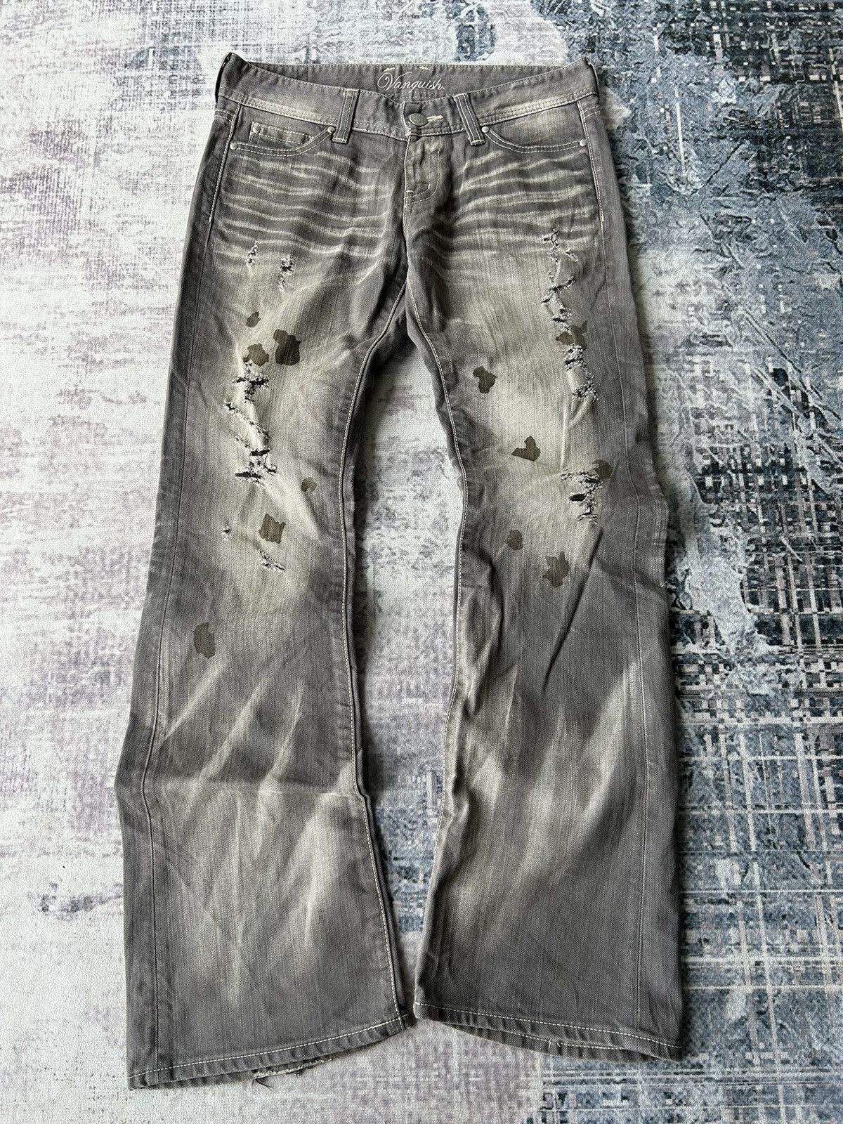 If Six Was Nine Flared Distressed Punk Design By Vanquish Size US 32 / EU 48 - 1 Thumbnail