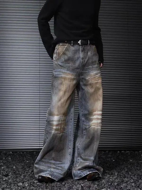 Japanese Brand VIBE Heavy wasteland distressed washed baggy jeans Size US 30 / EU 46 - 8 Thumbnail