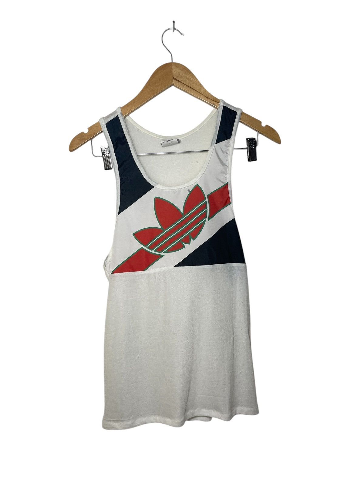 Adidas × Vintage Rare Vintage Adidas Trefoil Made In Usa Big logo Jersey Top Size US S / EU 44-46 / 1 - 1 Thumbnail