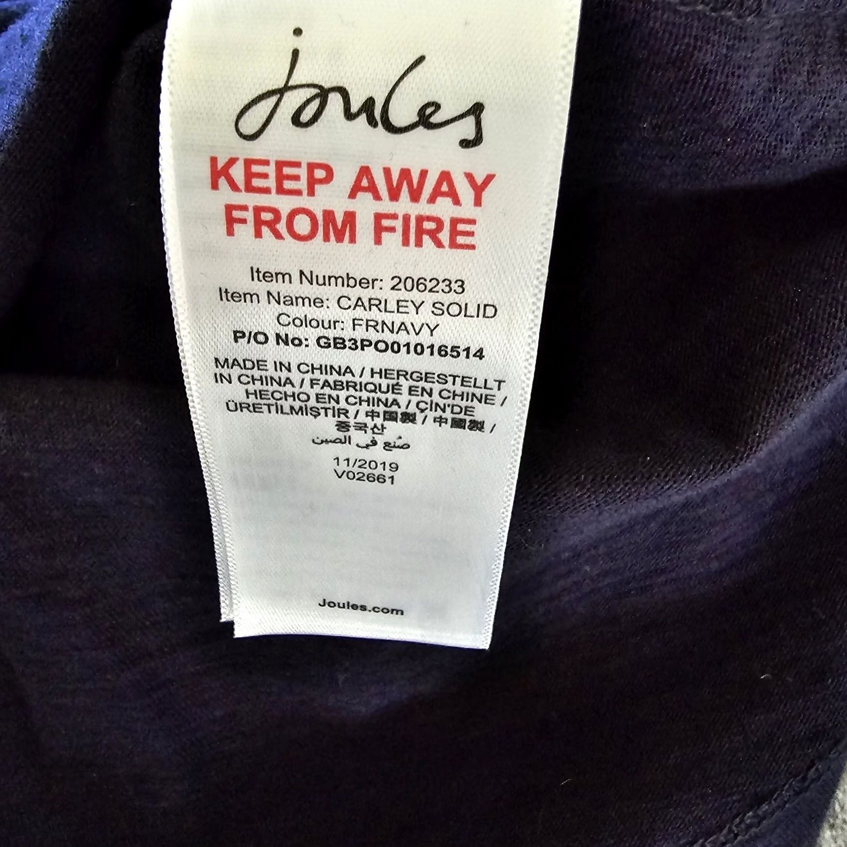 Vintage Joules Shirt Womens 10 Top Navy Round Neck Short Sleeves Neutral Everyday Size L / US 10 / IT 46 - 6 Thumbnail