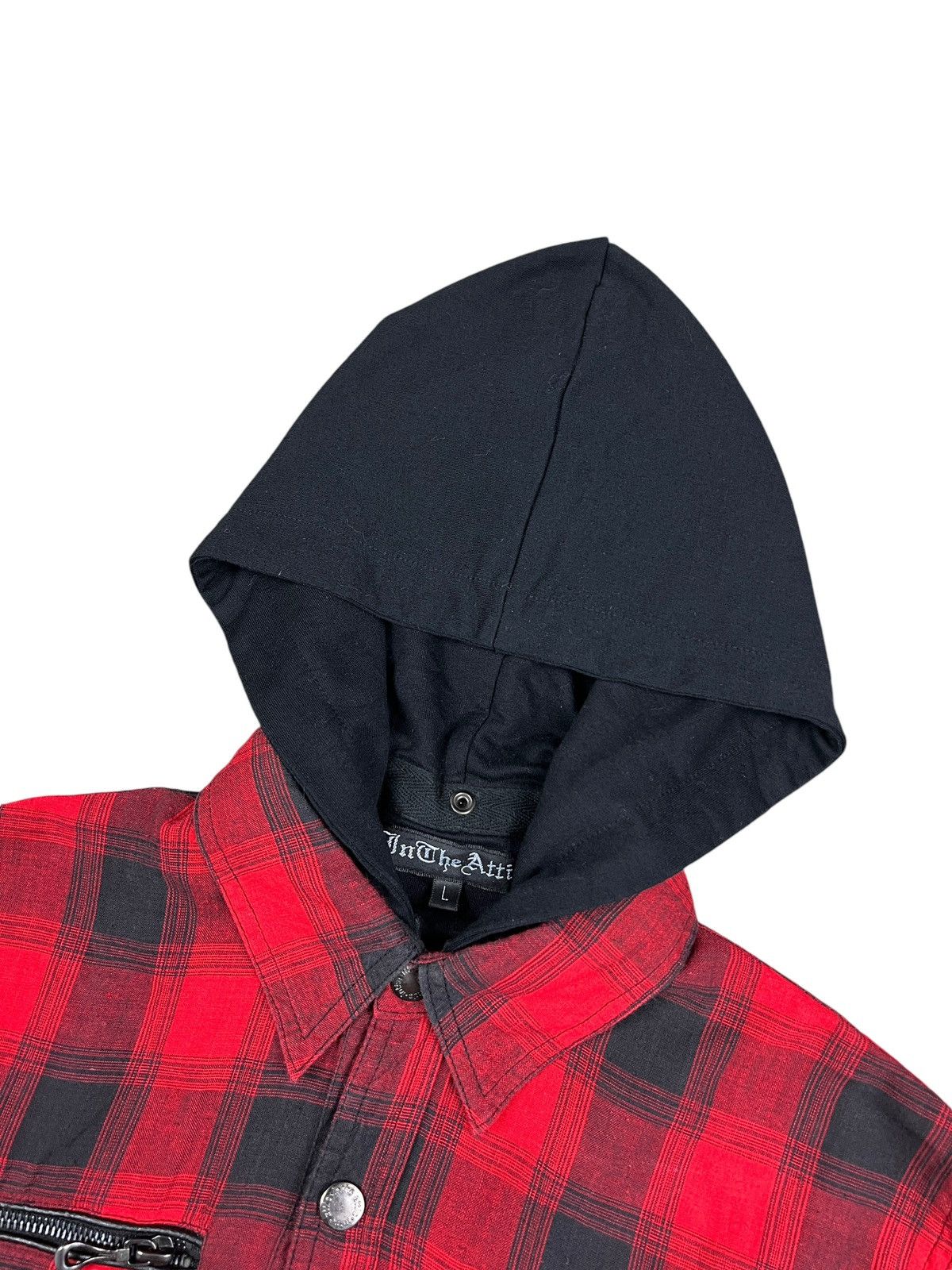 If Six Was Nine × In The Attic × Japanese Brand In The Attic Tartan Cross Poem Hooded Button Shirt Size US S / EU 44-46 / 1 - 5 Thumbnail