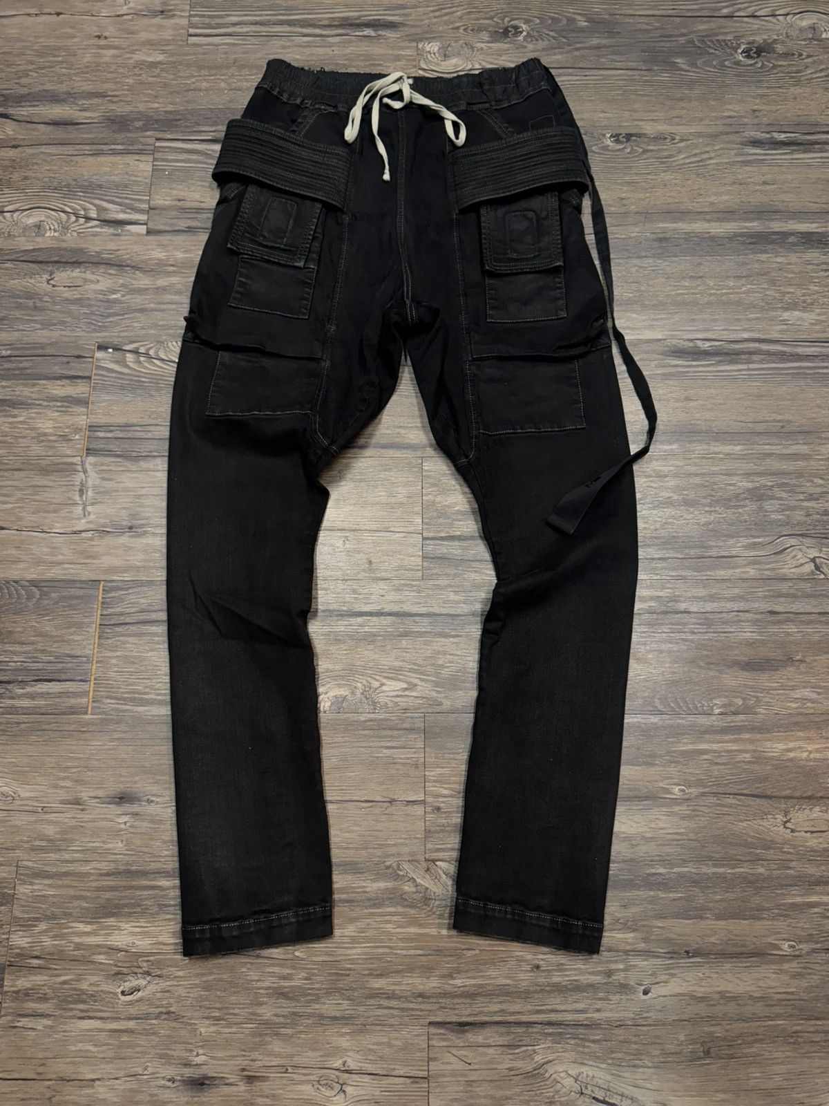 Rick Owens Drkshdw Rick Owens Waxed DRKSHDW Creatch Pants Size US 32 / EU 48 - 1 Thumbnail