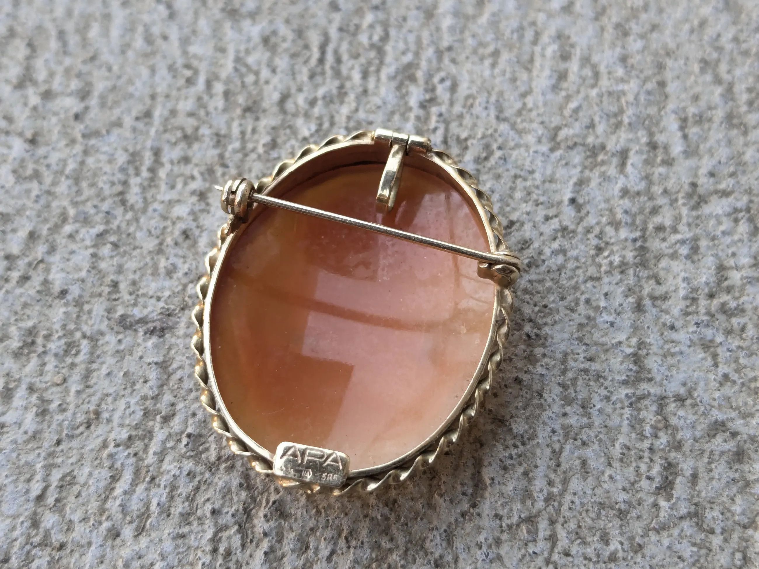 Jewelry 14k Gold Brooch Bust Cameo Antique Vintage Size ONE SIZE - 6 Thumbnail