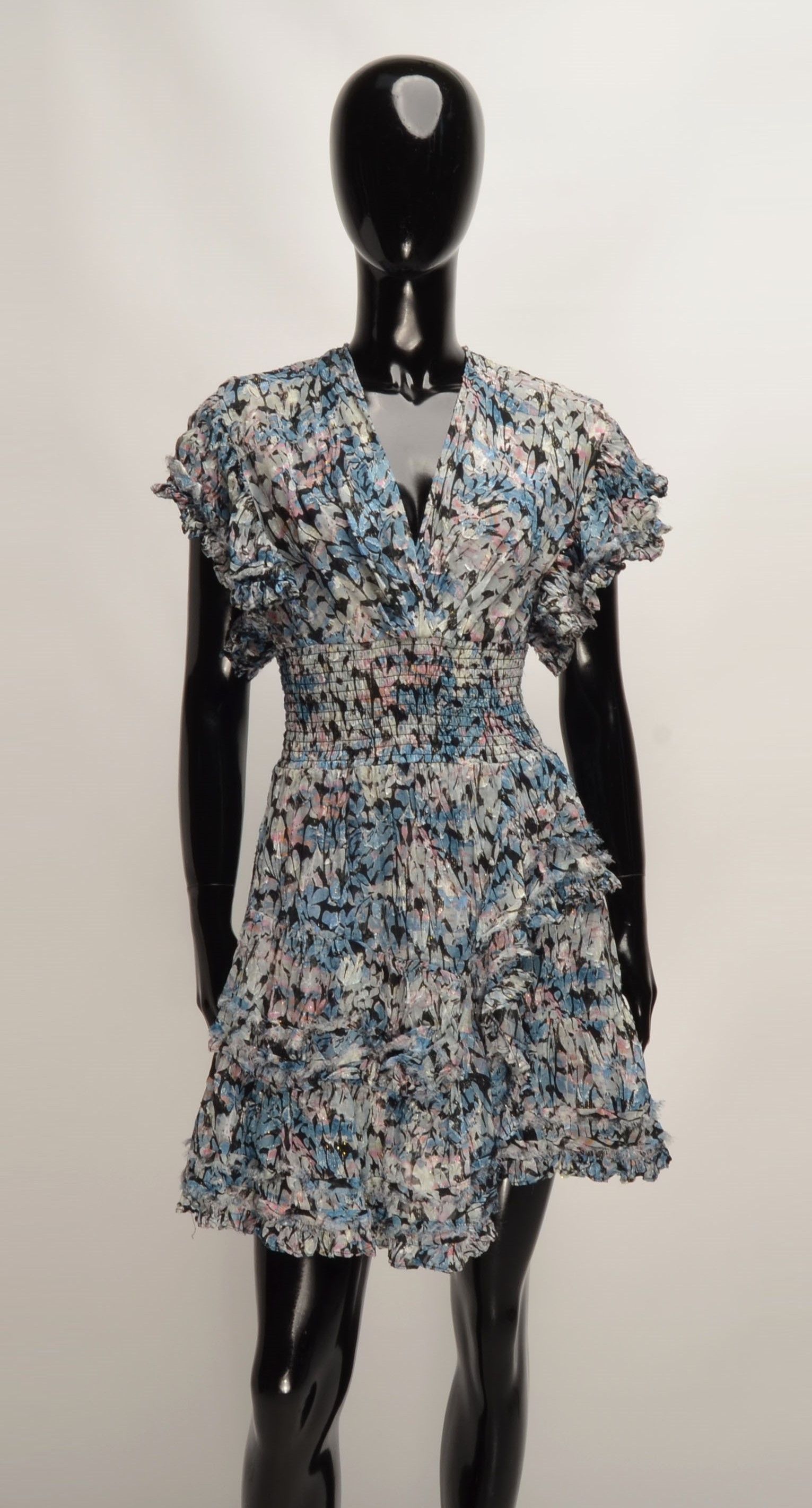 Iro IRO Multicolor Fairy V-Neck Wrap Mini Dress Size S / US 4 / IT 40 - 1 Thumbnail