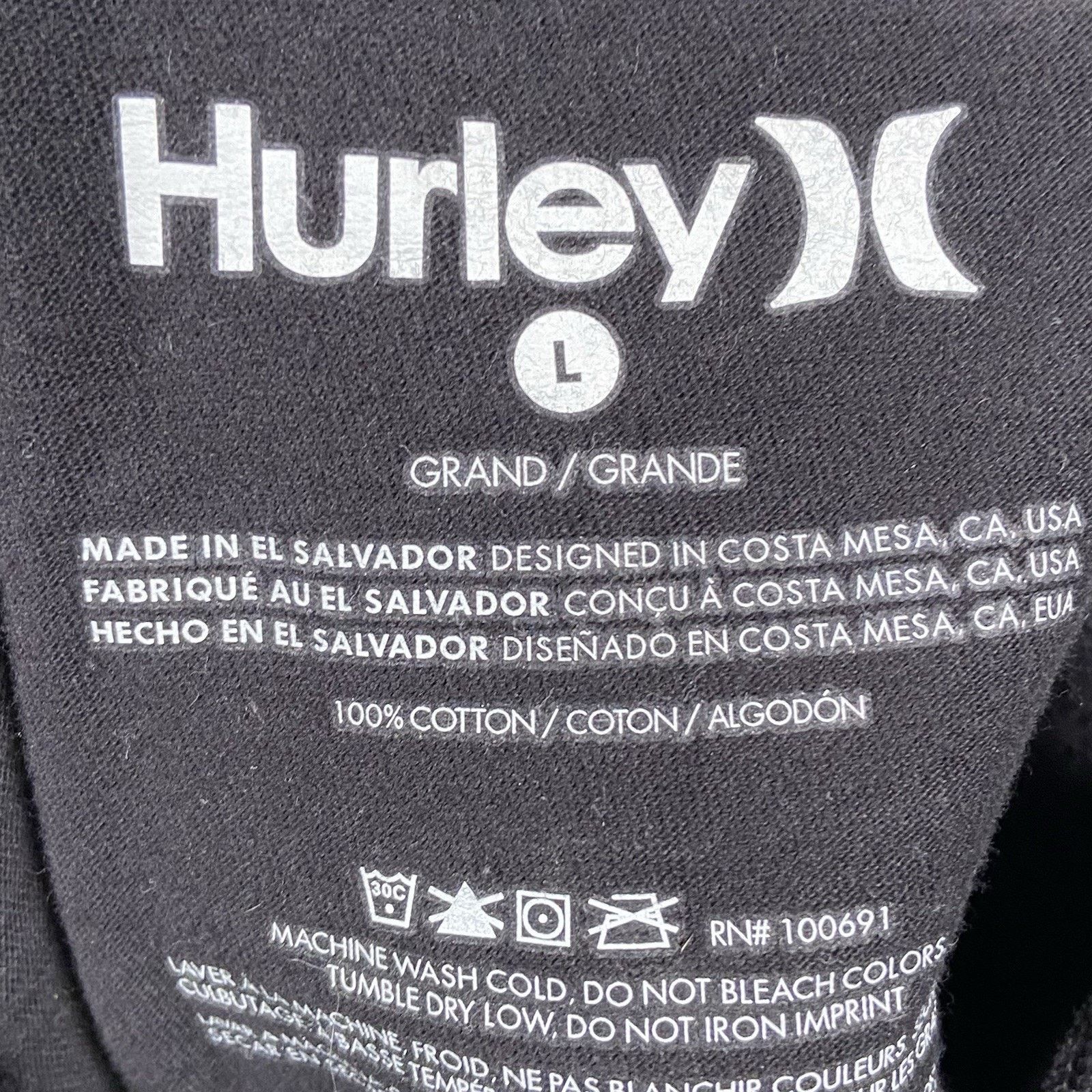 Hurley Hurley T Shirt Men's Large Graphic Pineapples Long Sleeve Size US L / EU 52-54 / 3 - 5 Thumbnail